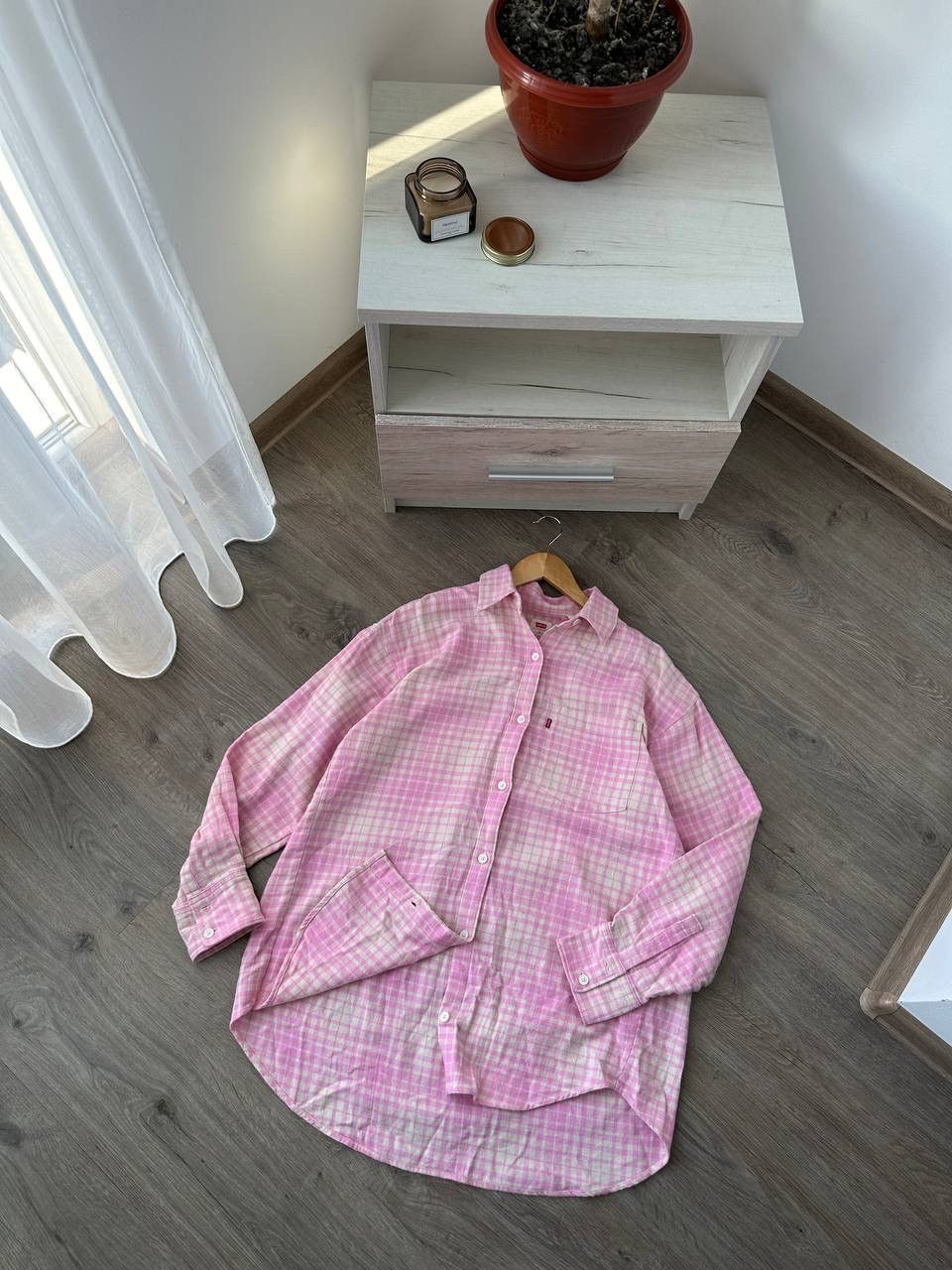 Levi's × Vintage Vintage Levi’s Over-shirt Women’s Pink Shirt Size M / US 6-8 / IT 42-44 - 8 Thumbnail