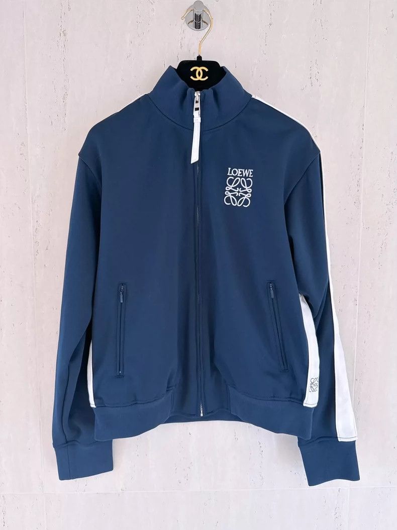 Loewe LOEWE Navy blue high collar sportswear jacket Size XS / US 0-2 / IT 36-38 - 1 Thumbnail