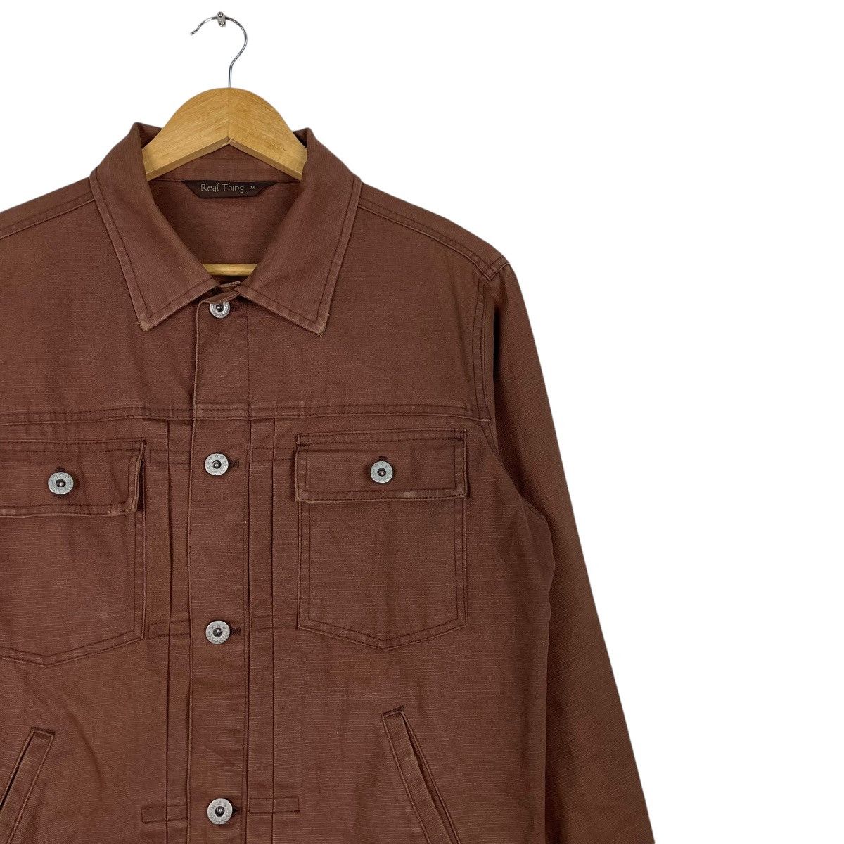 20471120 × Hysteric Glamour × Japanese Brand 💥REAL THING TRUCKER RICH BROWN JACKET Size US M / EU 48-50 / 2 - 5 Thumbnail