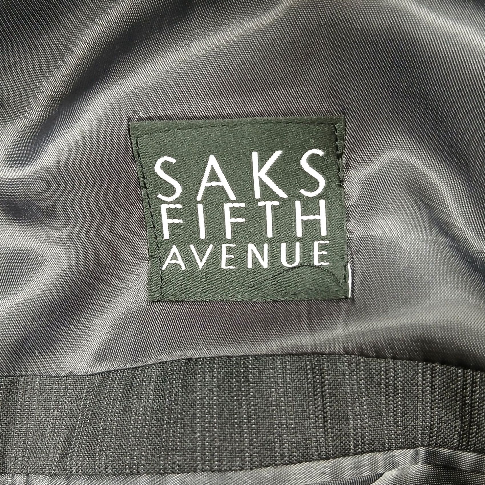 Saks Fifth Avenue Saks Fifth Avenue Wool Blazer Men's 46R Gray Pinstripe Sport Coat Jacket 2 Piece Notch Lapel Two-Button Front Flat Front Regular Fit Double-Vented Size 40R - 5 Thumbnail