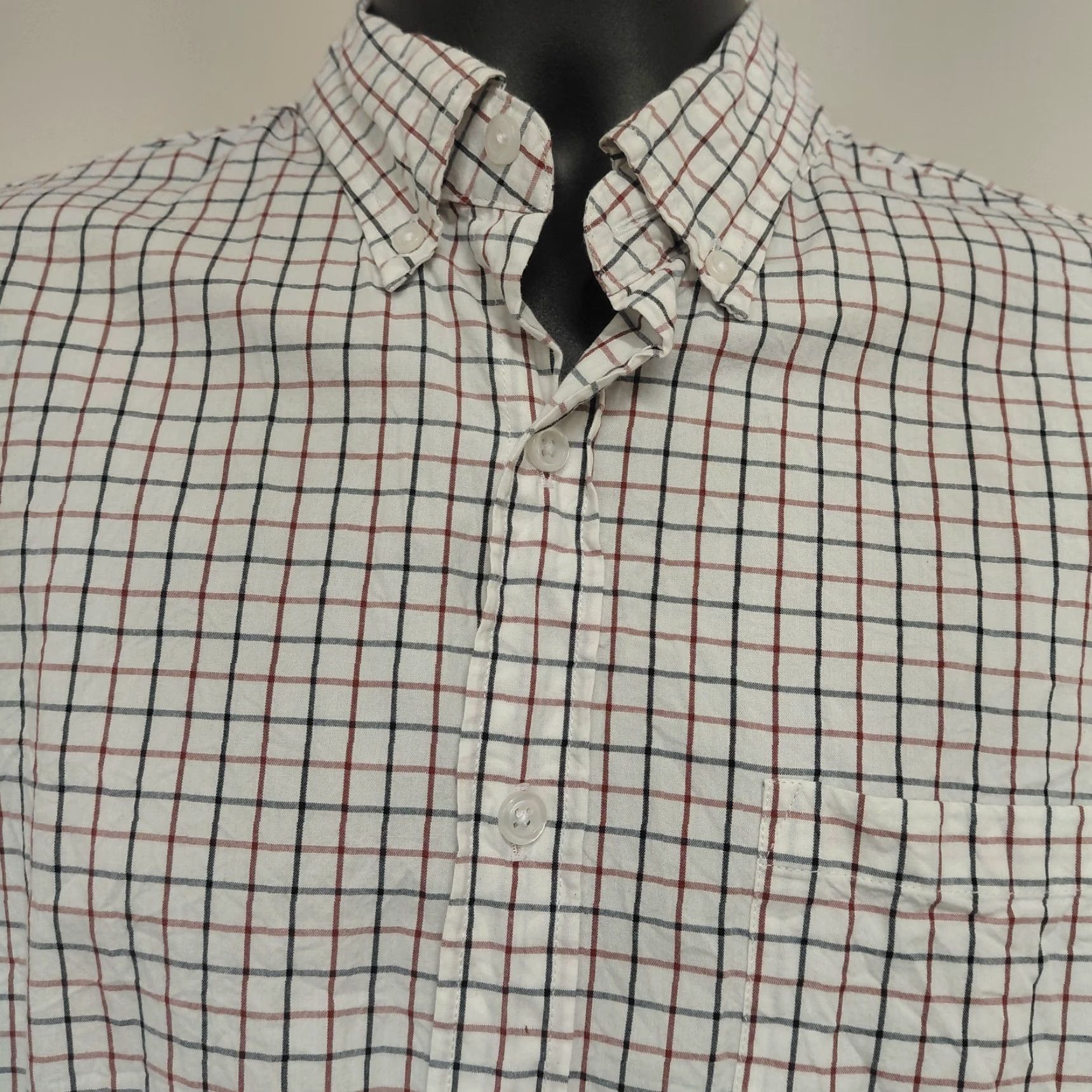 J.Crew J.CREW Classic Shirt Men's L White/Red/Blue Plaid Button-Down Flex Washed Size US L / EU 52-54 / 3 - 5 Thumbnail