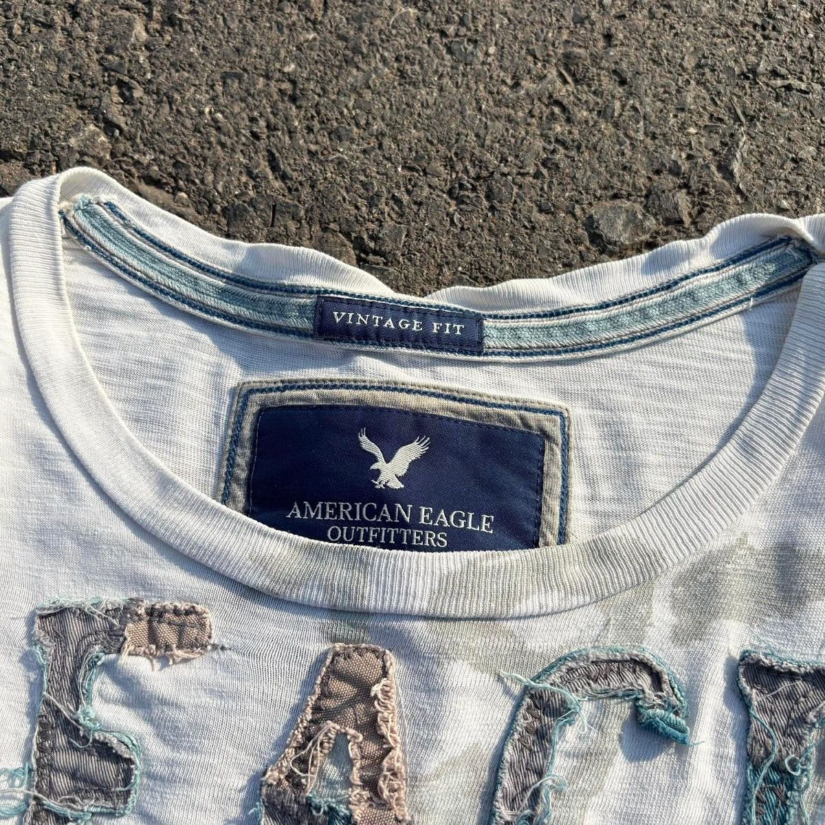 American Eagle Outfitters American Eagle Vintage Fit Patchwork Eagle T-Shirt Size US XL / EU 56 / 4 - 7 Thumbnail
