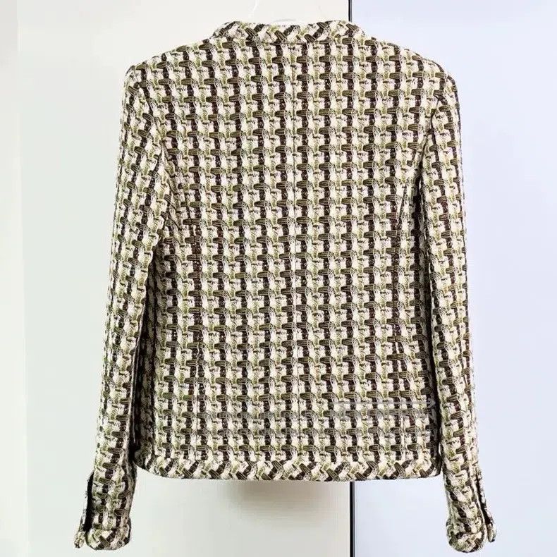 Chanel Chanel 23A Green Coffee Woollen Woven Coat Size XXS / US 00 / IT 34 - 3 Thumbnail