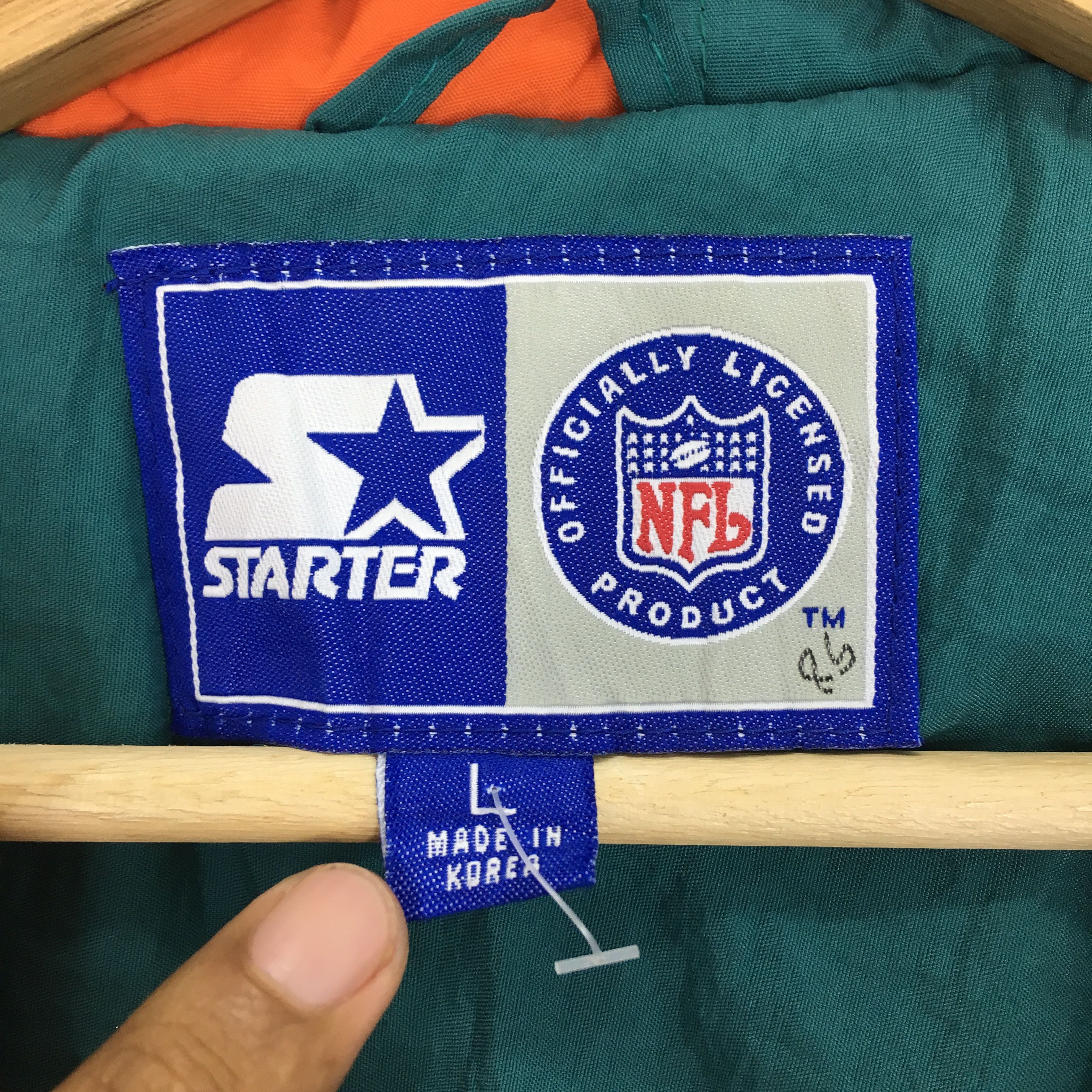 NFL Vintage Starter Miami Dolphins Green Sport Team Jacket Size US L / EU 52-54 / 3 - 10 Thumbnail