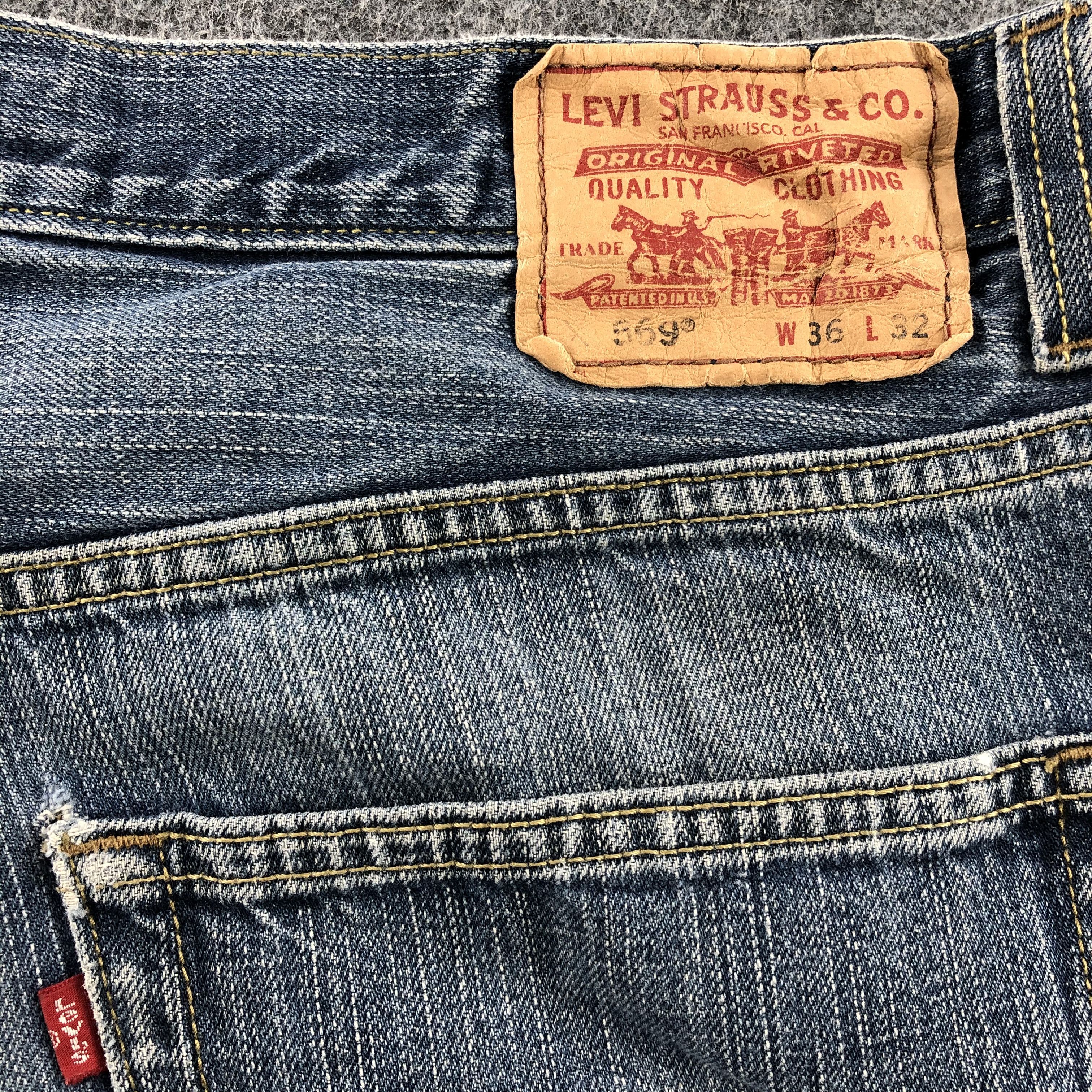 Levi's Vintage Mid Blue Levis 569 Jeans-J1260 Size US 37 - 5 Thumbnail