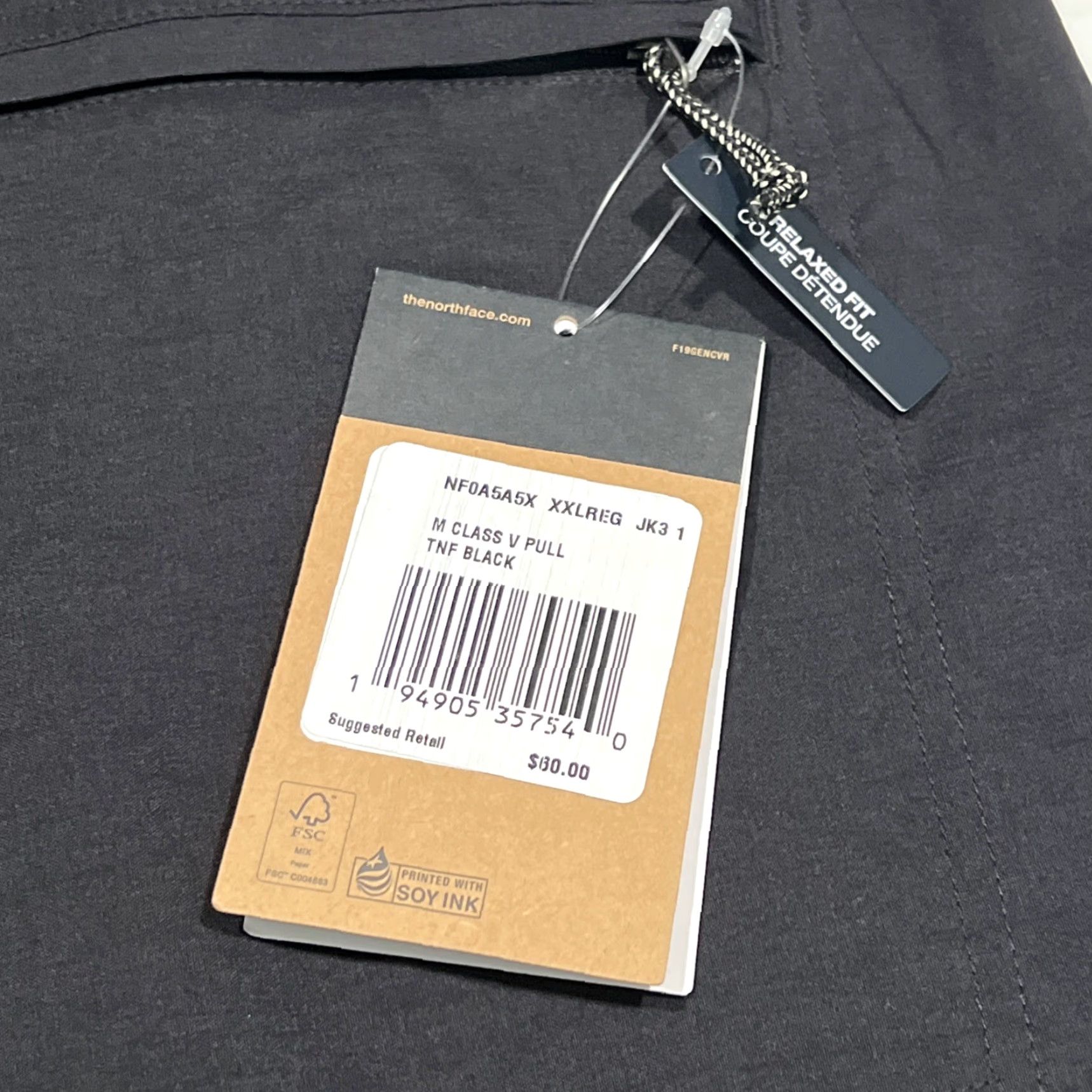 The North Face The North Face Shorts Men 2XL Relax Fit Pull On Black Inseam 7 NWT Size US 39 - 6 Thumbnail