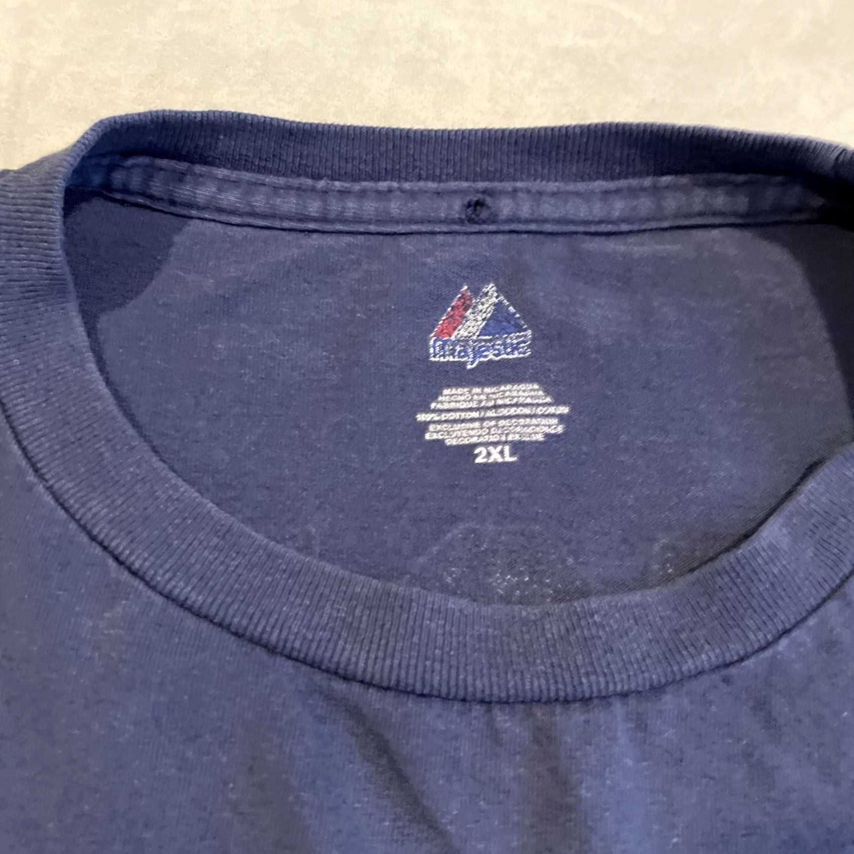 Vintage Majestic New York Yankees Nick Swisher #33 Player T Shirt Men's 2XL Short Sleeve Blue Size US XXL / EU 58 / 5 - 2 Thumbnail