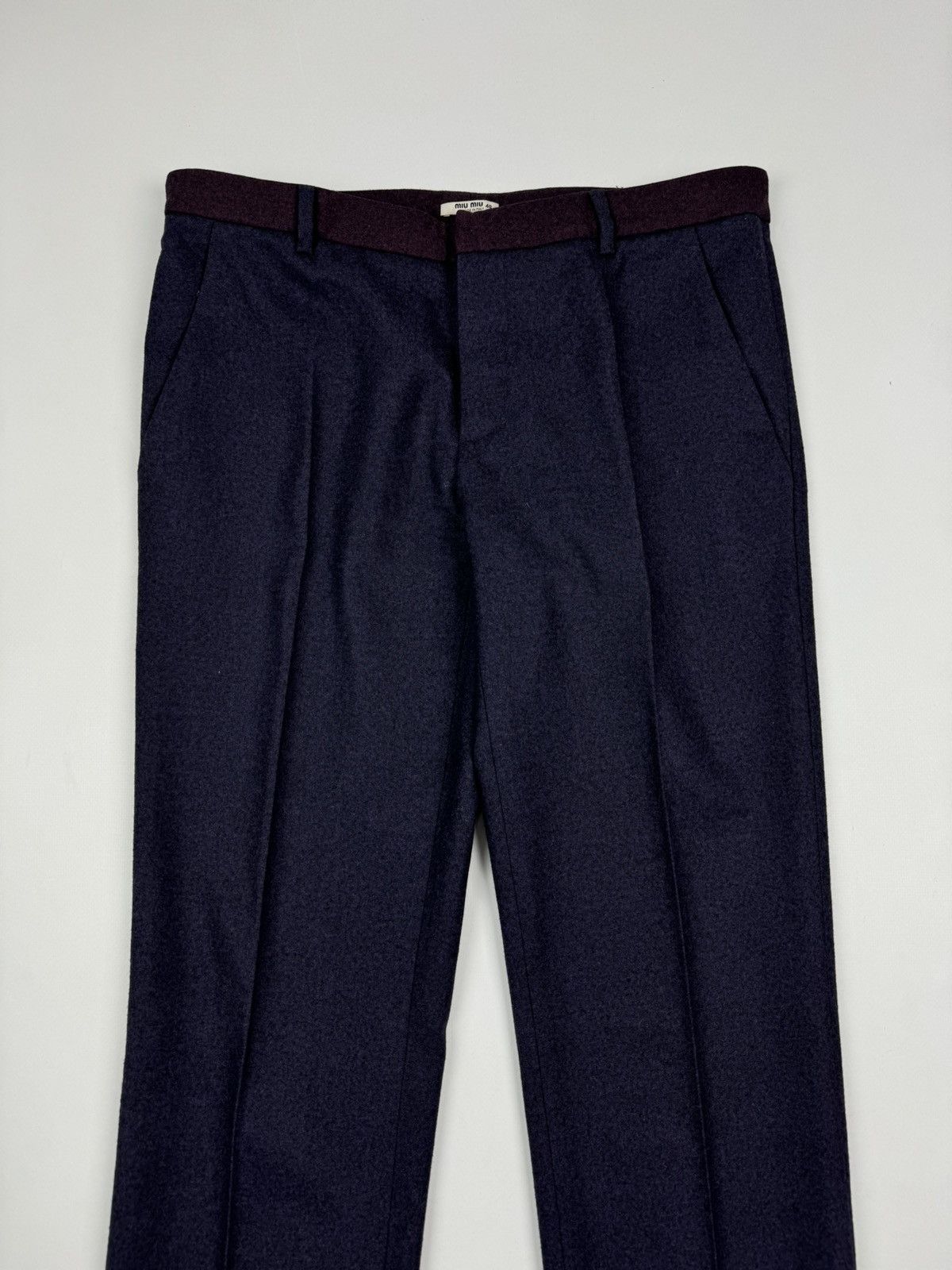 Miu Miu Vintage Miu Miu Wool Chino Purple Pants Size 27" / US 4 / IT 40 - 4 Thumbnail