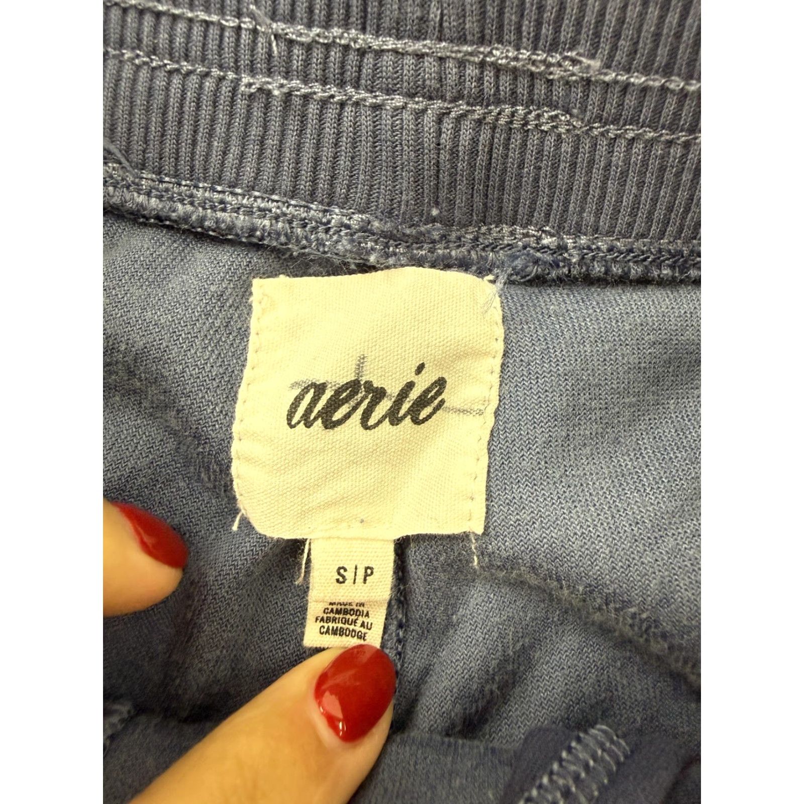Vintage Aerie Womens Small Blue Velour Flare Leg Sweatpants Drawstring Pockets Relaxed Casual Size 28" / US 6 / IT 42 - 7 Thumbnail