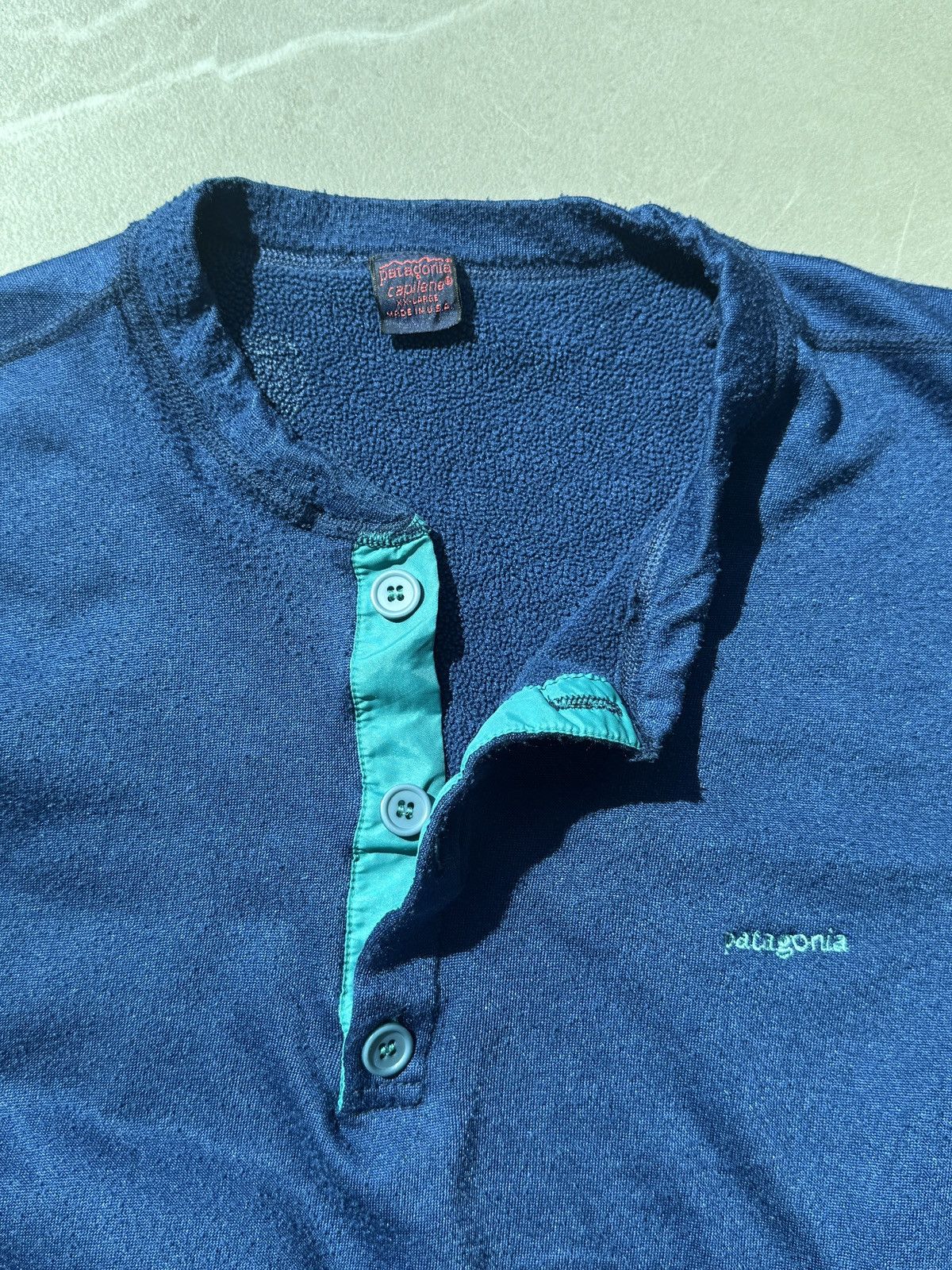 Patagonia 80s Patagonia USA Capilene Mens Henley Neck Fleece Sweater Size US XXL / EU 58 / 5 - 5 Thumbnail