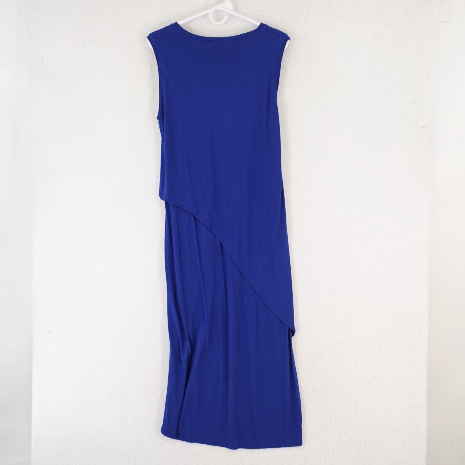 Bcbgmaxazria BCBGMAXAZRIA Royal Blue Layered Dress Medium Scoop Neck Maxi Size M / US 6-8 / IT 42-44 - 6 Thumbnail