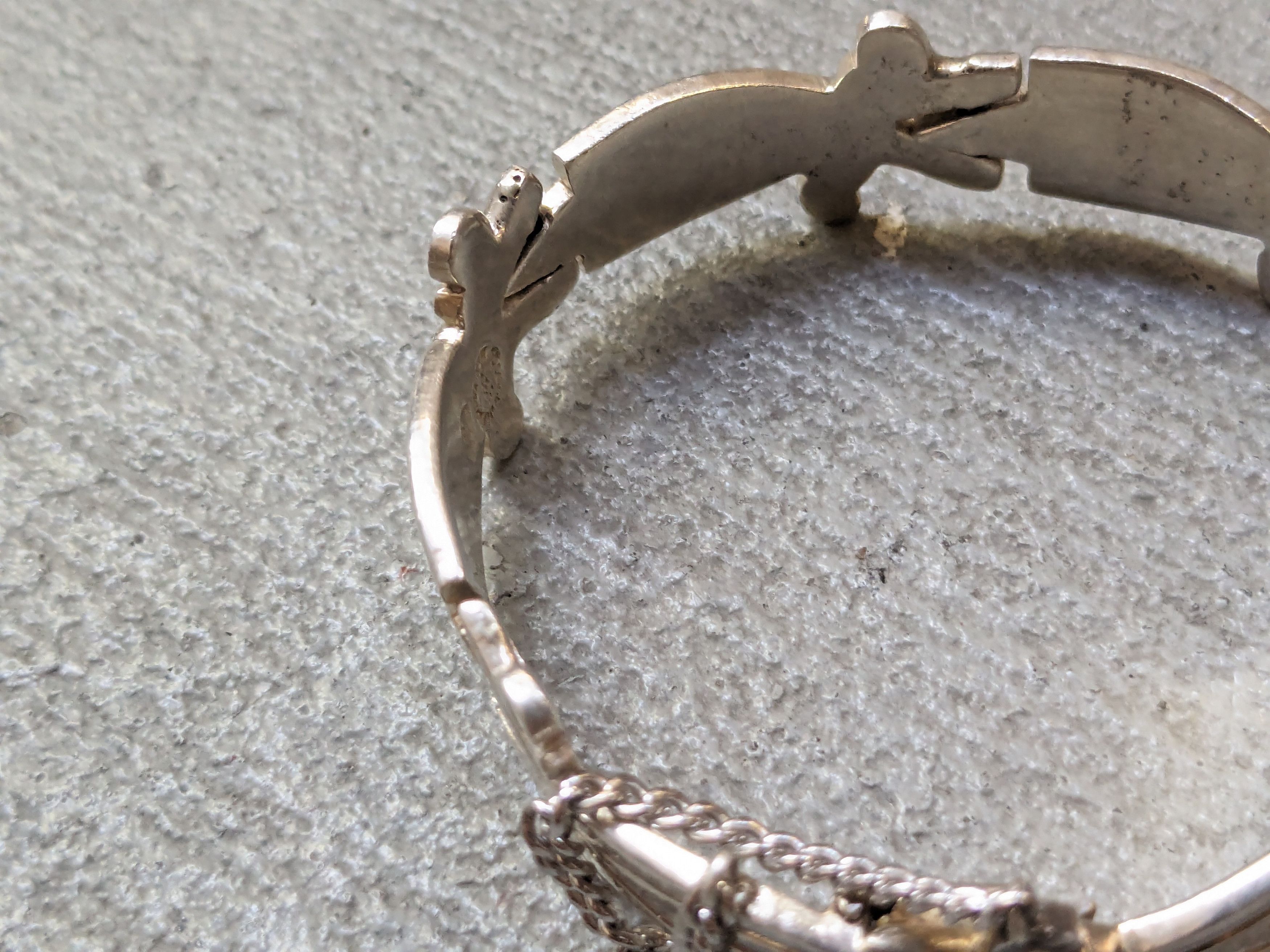 Jewelry Vintage Sterling Silver Bracelet 7.5" Chunky Thick Taxco Size ONE SIZE - 9 Thumbnail
