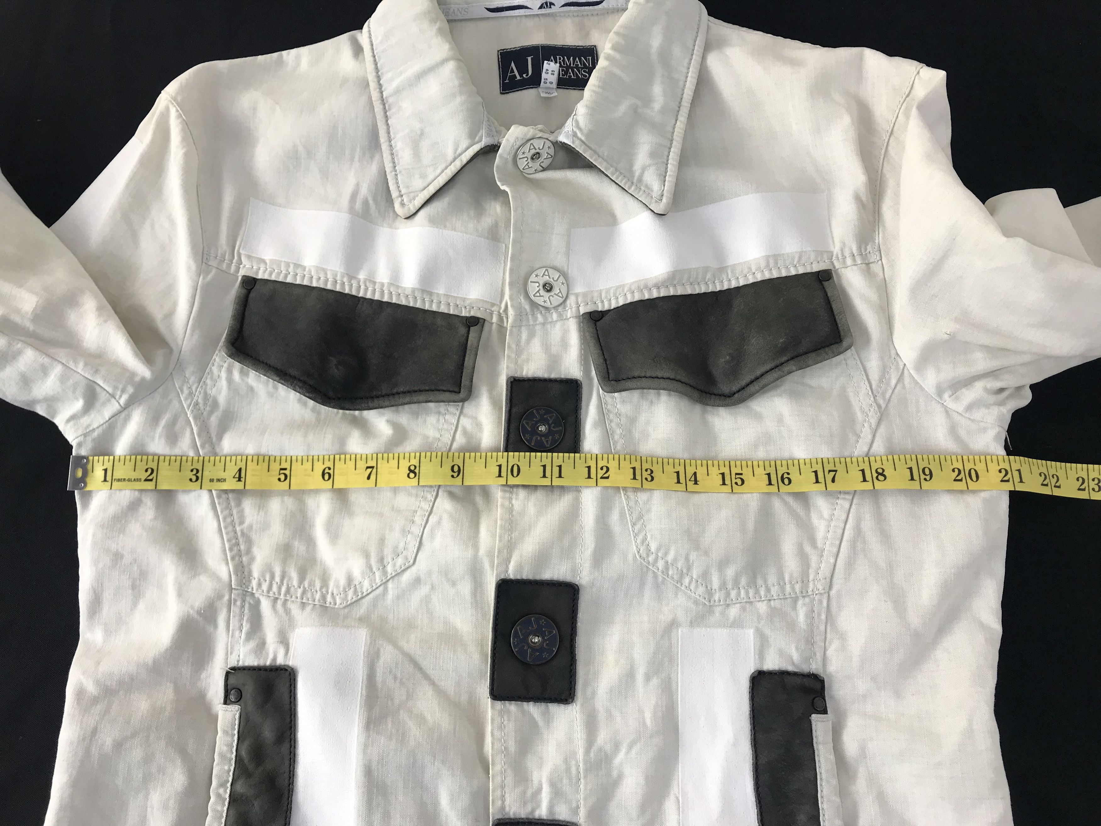 Armani Armani Jeans Denim with Leather Accents Jacket Hemp Inside Size US M / EU 48-50 / 2 - 15 Thumbnail
