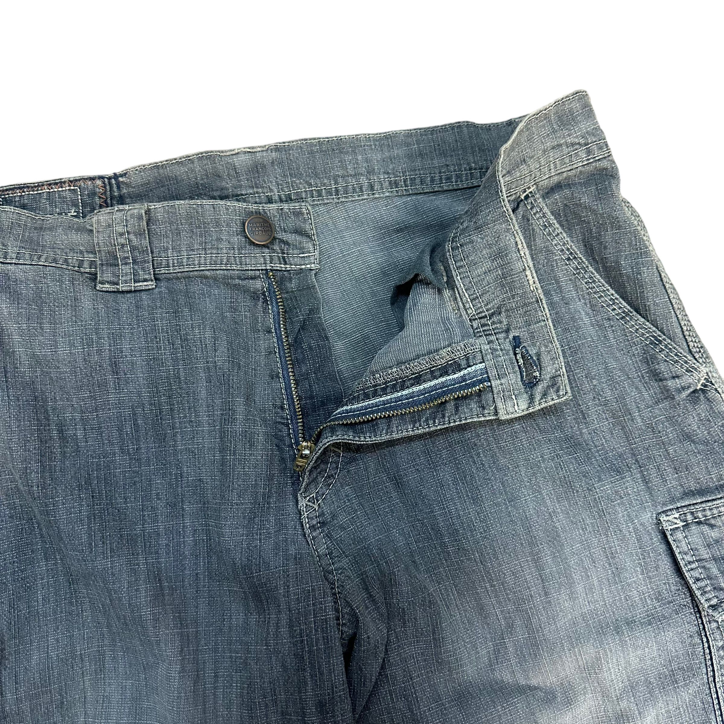 Marithe + Francois Girbaud Marithe Francois Girbaud 6 Pocket Denim Cargo Pant #8217-207 Size US 33 - 4 Thumbnail