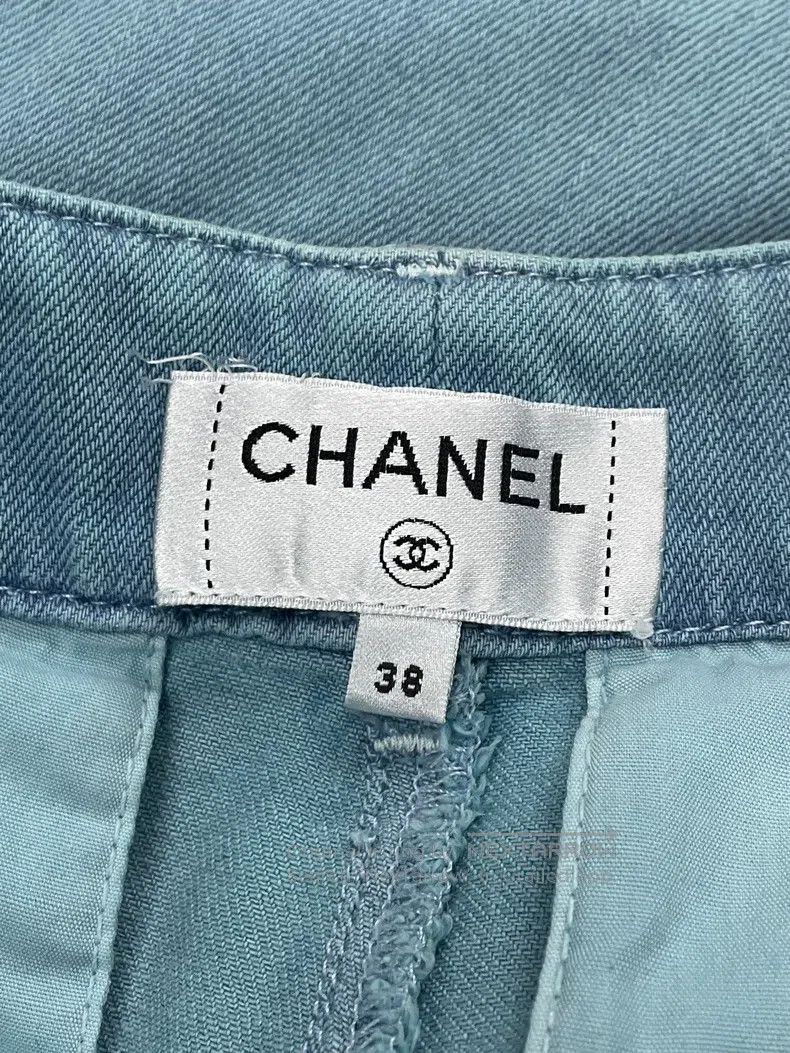Chanel Chanel 21S Spring and Summer Series Blue Wide Leg Jeans Size 25" / US 0 / IT 36 - 5 Thumbnail