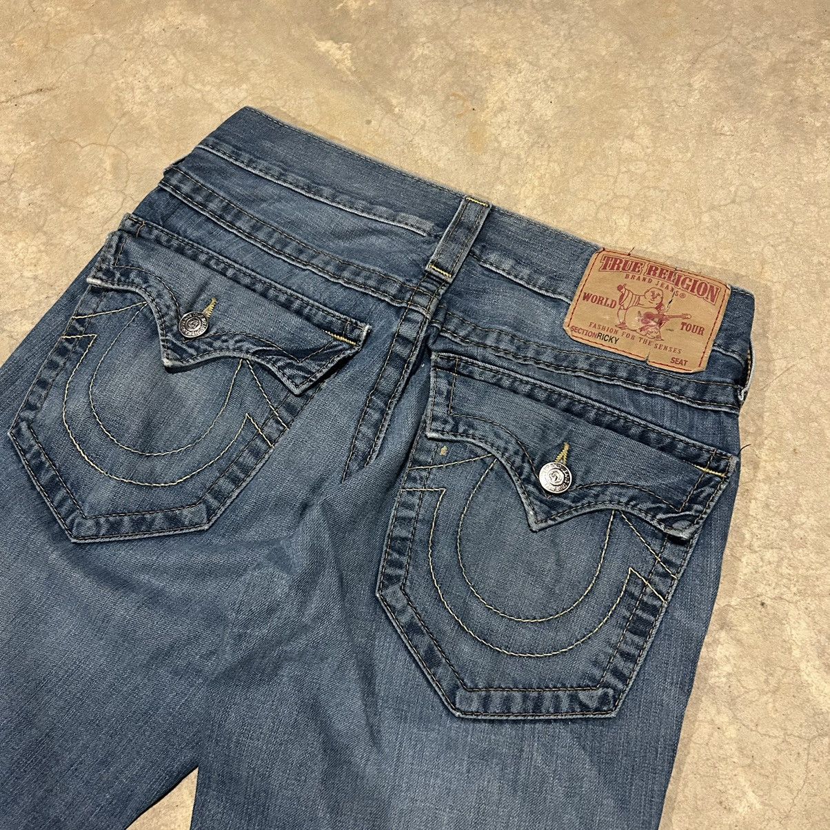 Japanese Brand × True Religion × Vintage Crazy Vintage Y2K True Religion Ricky Baggy Jeans Cyber Size US 31 - 3 Thumbnail
