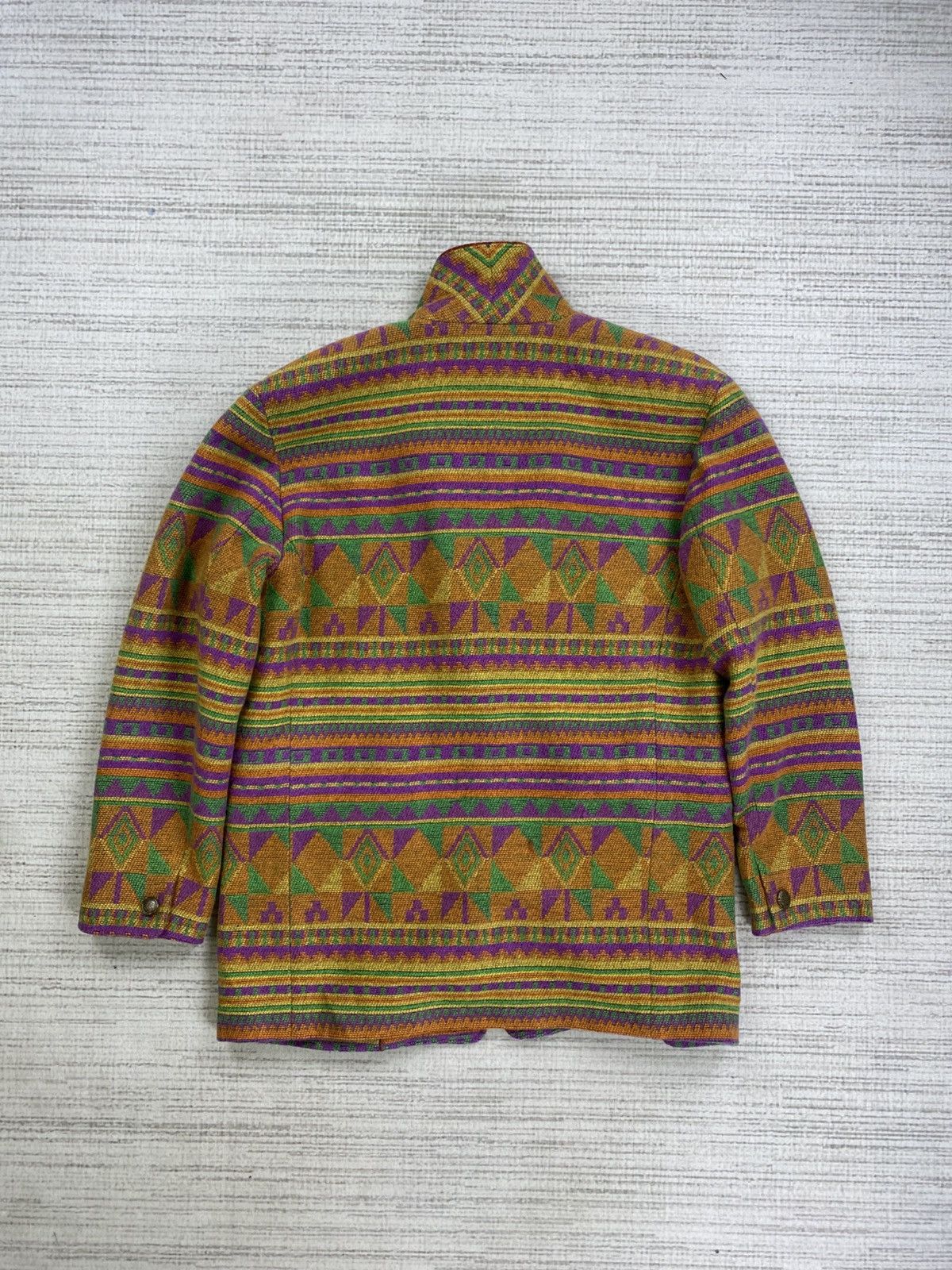 Enrico Coveri Vintage 90s Enrico Coveri Multicolour Westbound Style Blazer Size US M / EU 48-50 / 2 - 2 Thumbnail