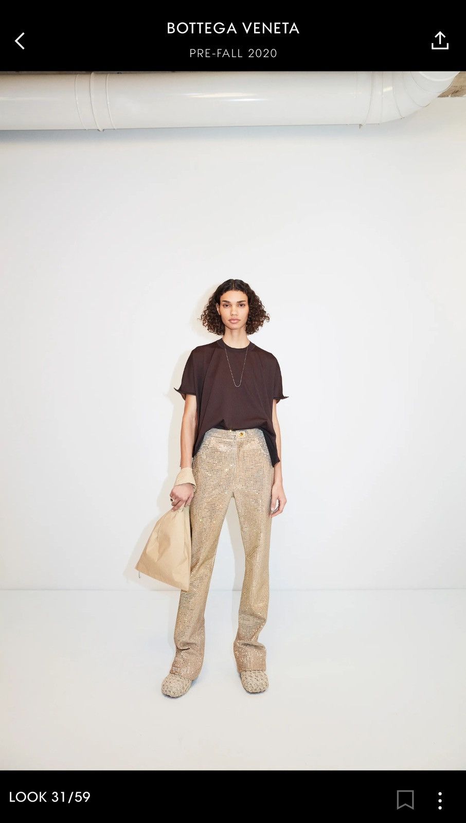Bottega Veneta $30,000 crystal glass embellished flared runway denim Size US 29 - 2 Thumbnail