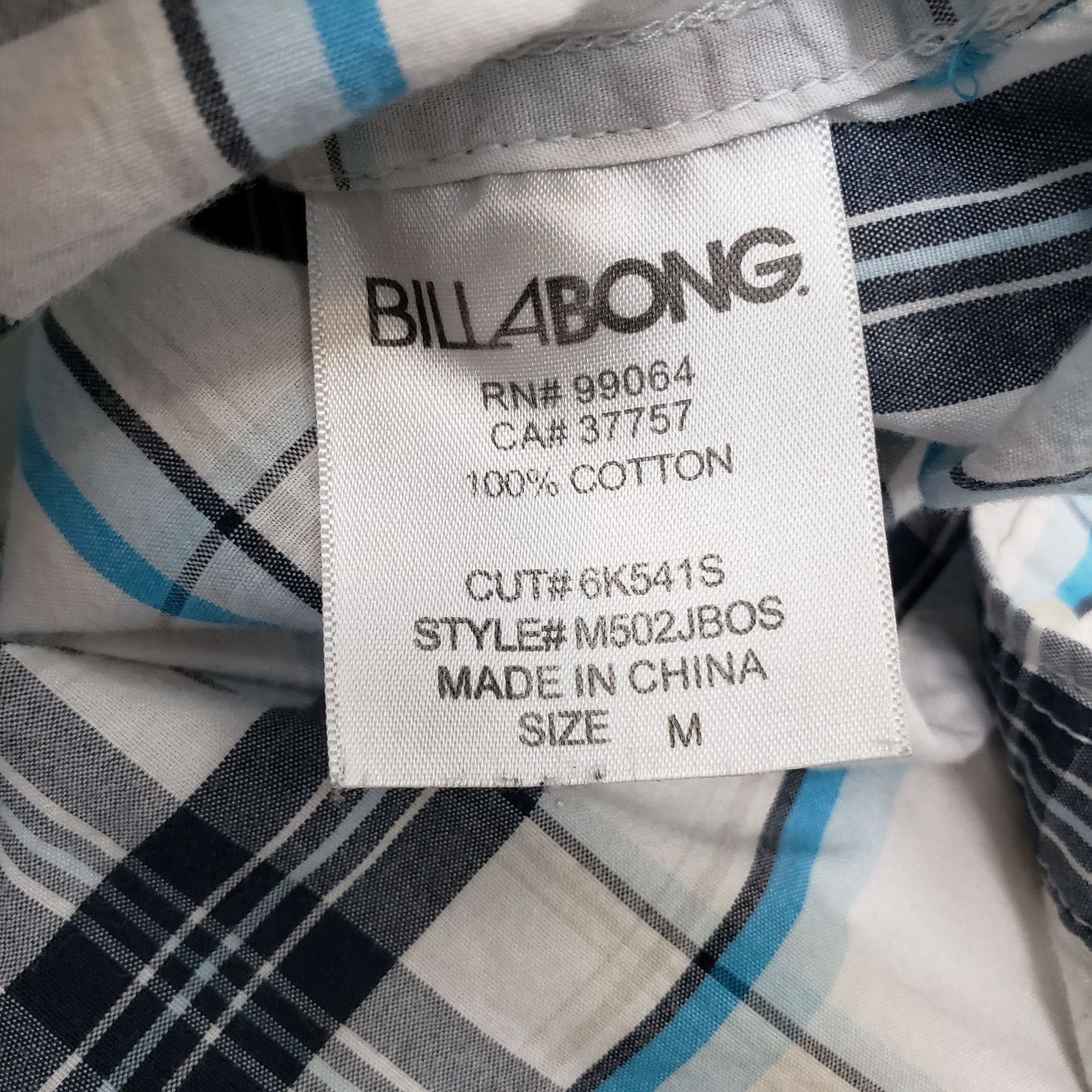 Billabong Billabong Shirt Embroidered Logo Short Sleeve Plaid Check Size US M / EU 48-50 / 2 - 11 Thumbnail
