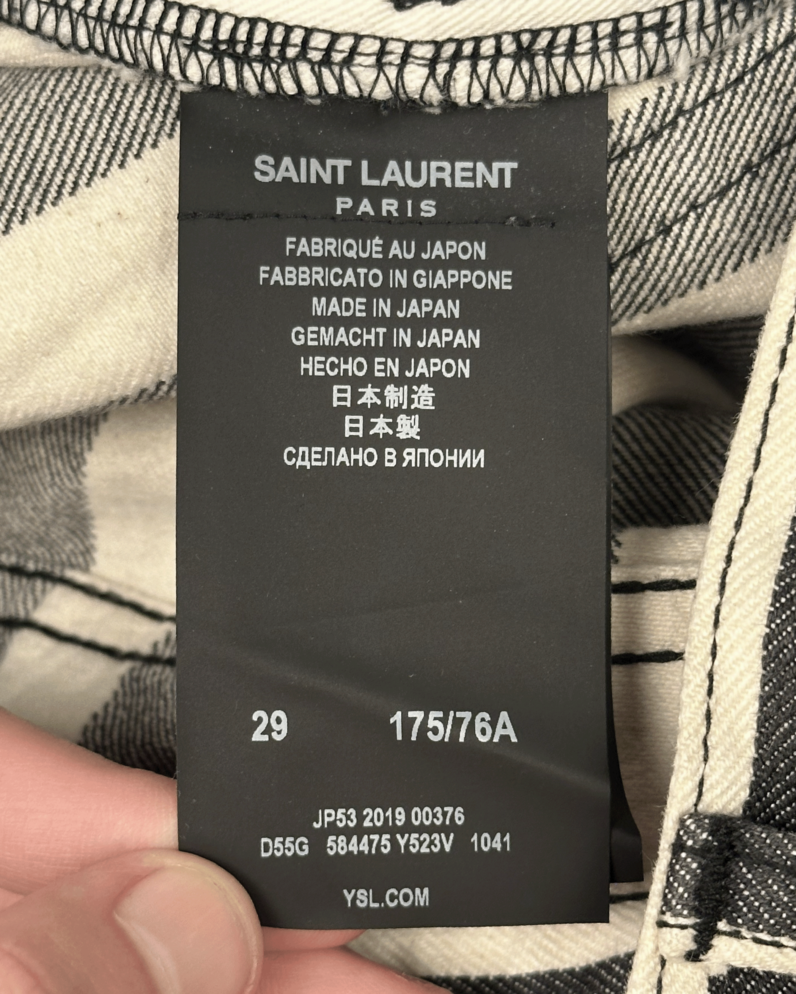 Saint Laurent Paris Saint Laurent Striped Prisoner Skinny Jeans Size US 31 - 11 Thumbnail