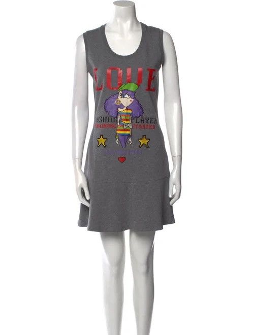 Designer × Love Moschino × Moschino Love Moschino fashion player pixel logo mini dress Size L / US 10 / IT 46 - 3 Thumbnail
