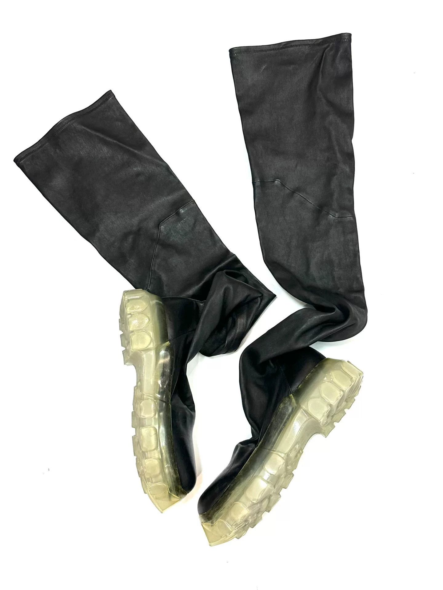 Rick Owens Rick Owens Over-Knee Transparent Sole Boots Size US 8 / IT 38 - 1 Thumbnail