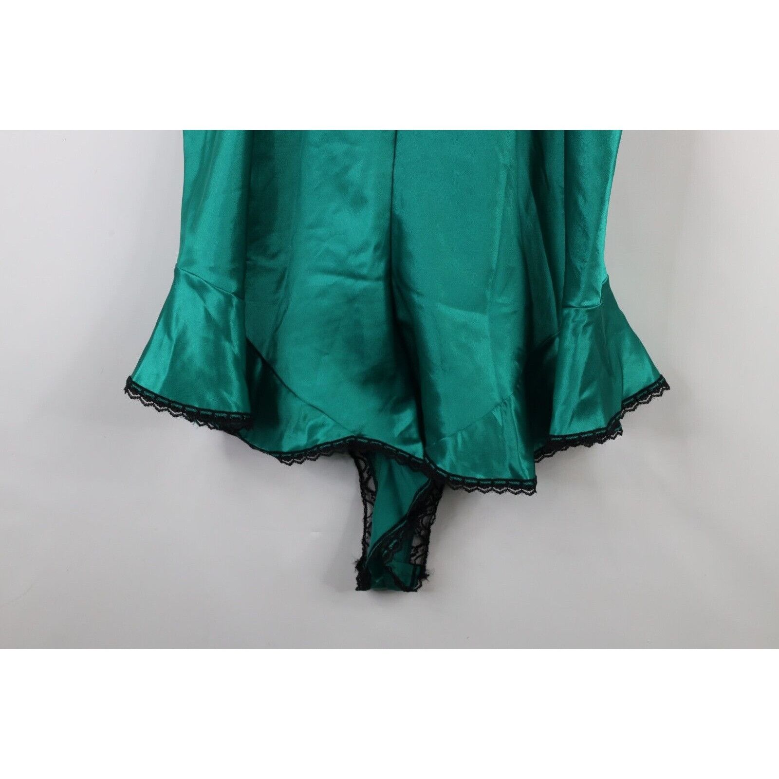Vintage Vintage 90s Rockabilly Silky Satin Snap Crotch Lace Cami Size 4XL / US 24-26 - 15 Thumbnail