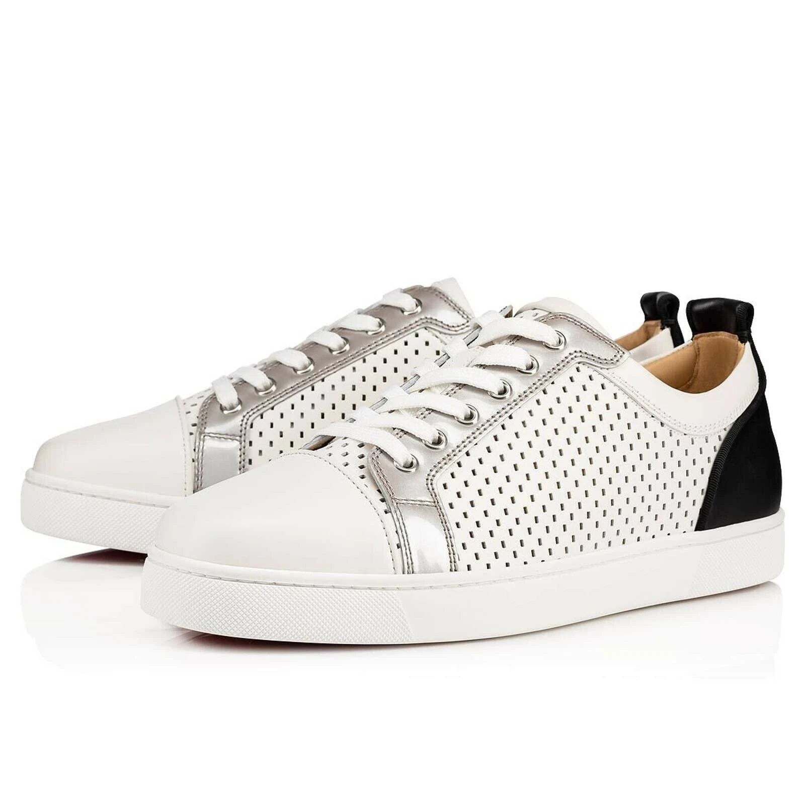 Christian Louboutin Christian Louboutin AC Louis Junior Flat Mens White Black Size US 7 / EU 40 - 1 Thumbnail
