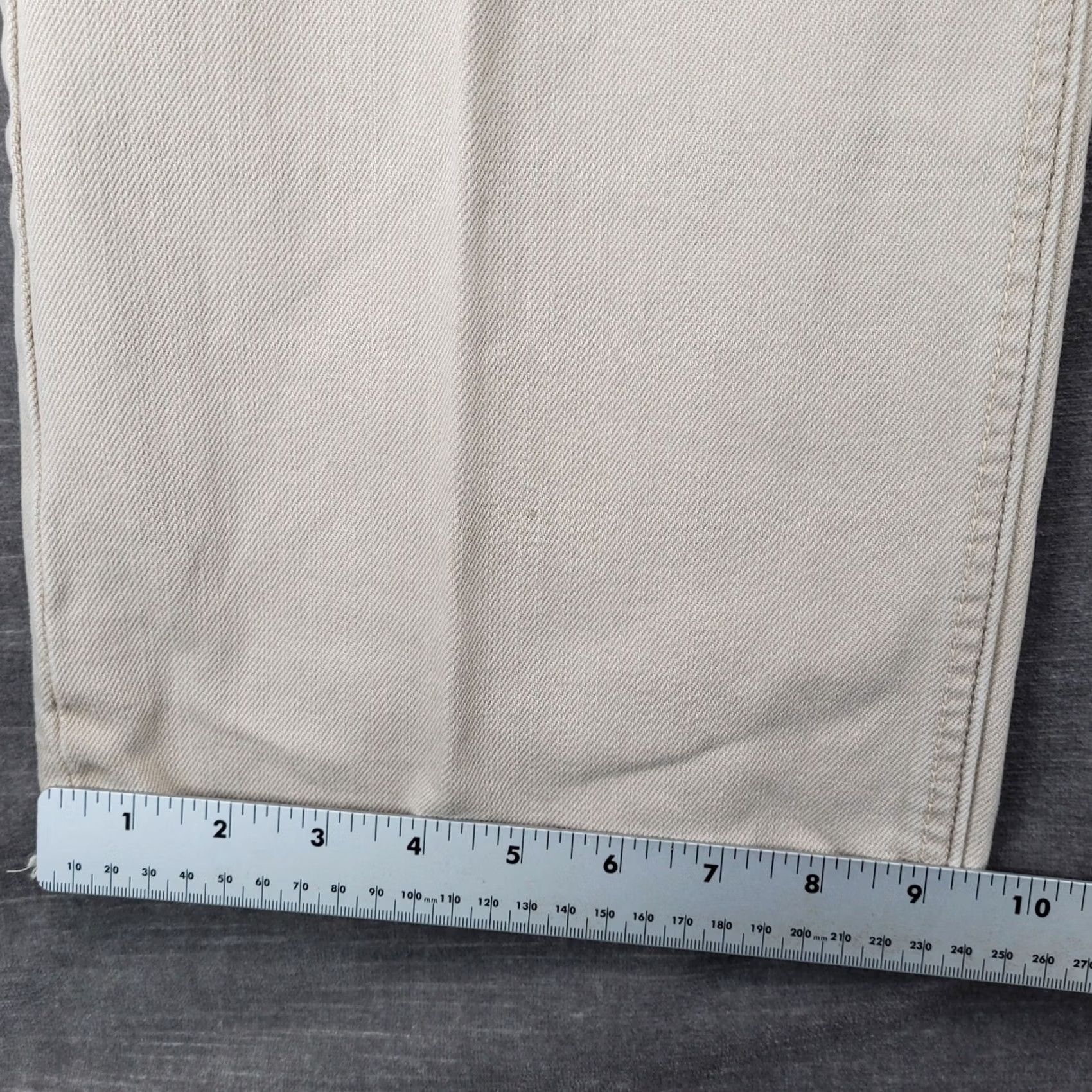 Abercrombie & Fitch Abercrombie & Fitch Jeans Mens Distressed Heavyweight Tan Khaki 32x31 5-Pocket Denim Straight Relaxed 32 Beige 90s Vintage Style Mens Size US 32 / EU 48 - 8 Thumbnail