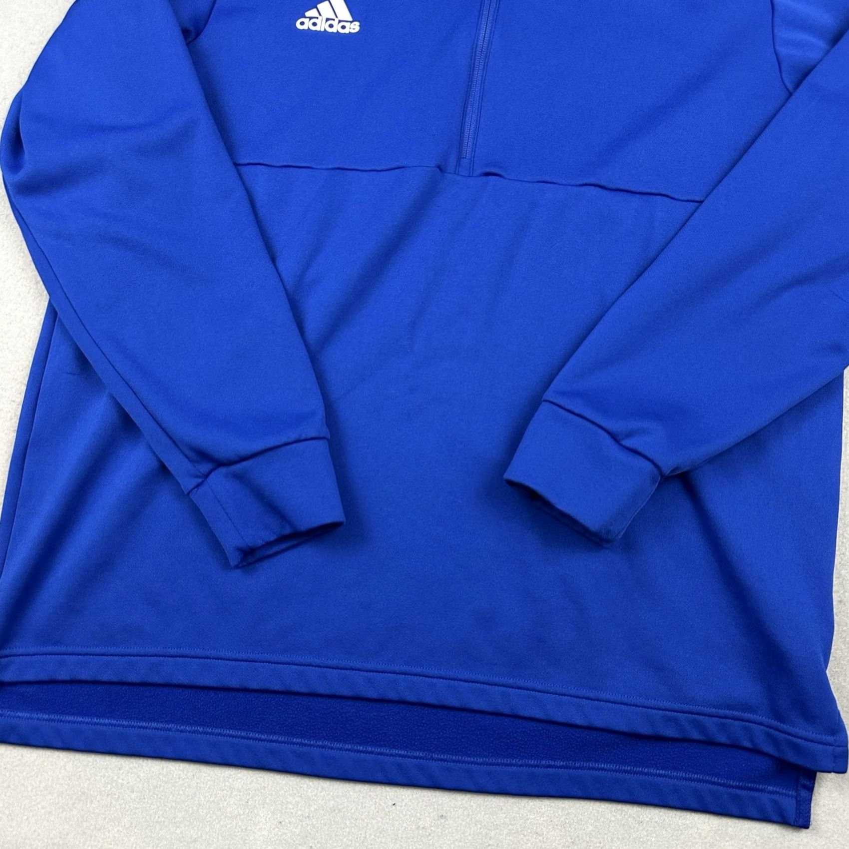 Adidas Adidas Pullover Sweatshirt Men 2XL Blue 1/4 Zip Golf Sports Solid Casual Collared Knit Logo Size US XXL / EU 58 / 5 - 3 Thumbnail