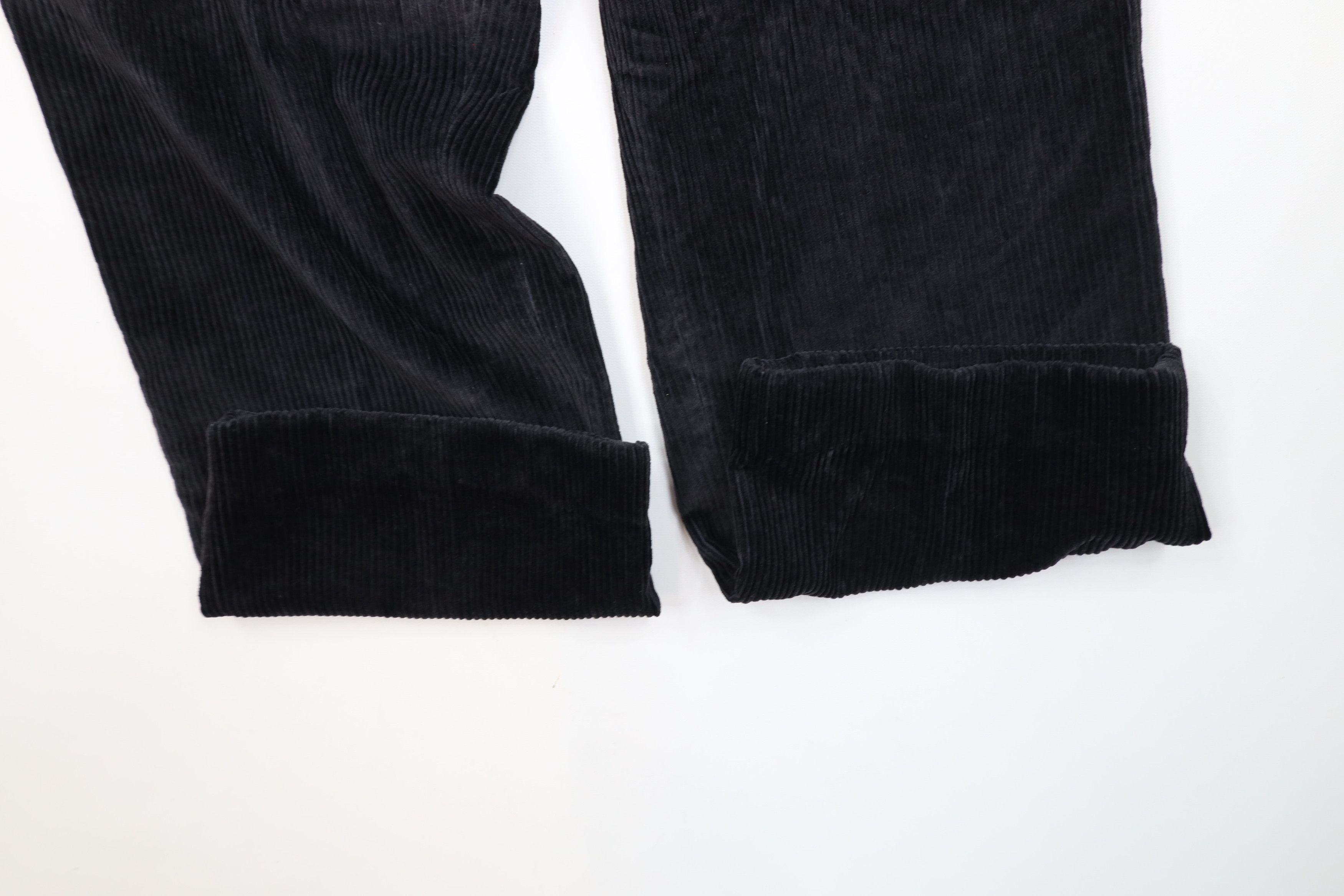 Lands' End Vintage 90s Lands End Corduroy Wide Leg Chino Pants Black Size US 38 / EU 54 - 5 Thumbnail