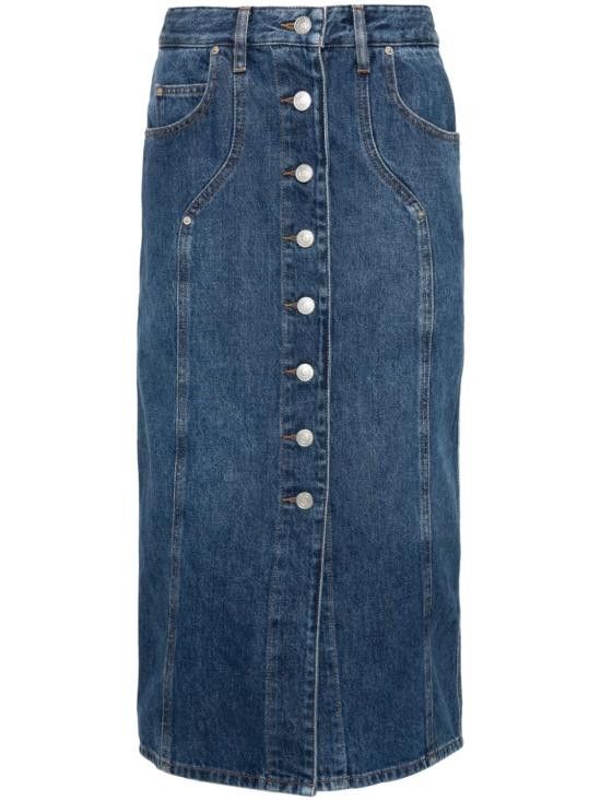 Isabel Marant Etoile ISABEL MARANT ETOILE Women Mid Skirts JU0073FB B3H02E 30BU Blue Size 25" / US 0 / IT 36 - 1 Thumbnail