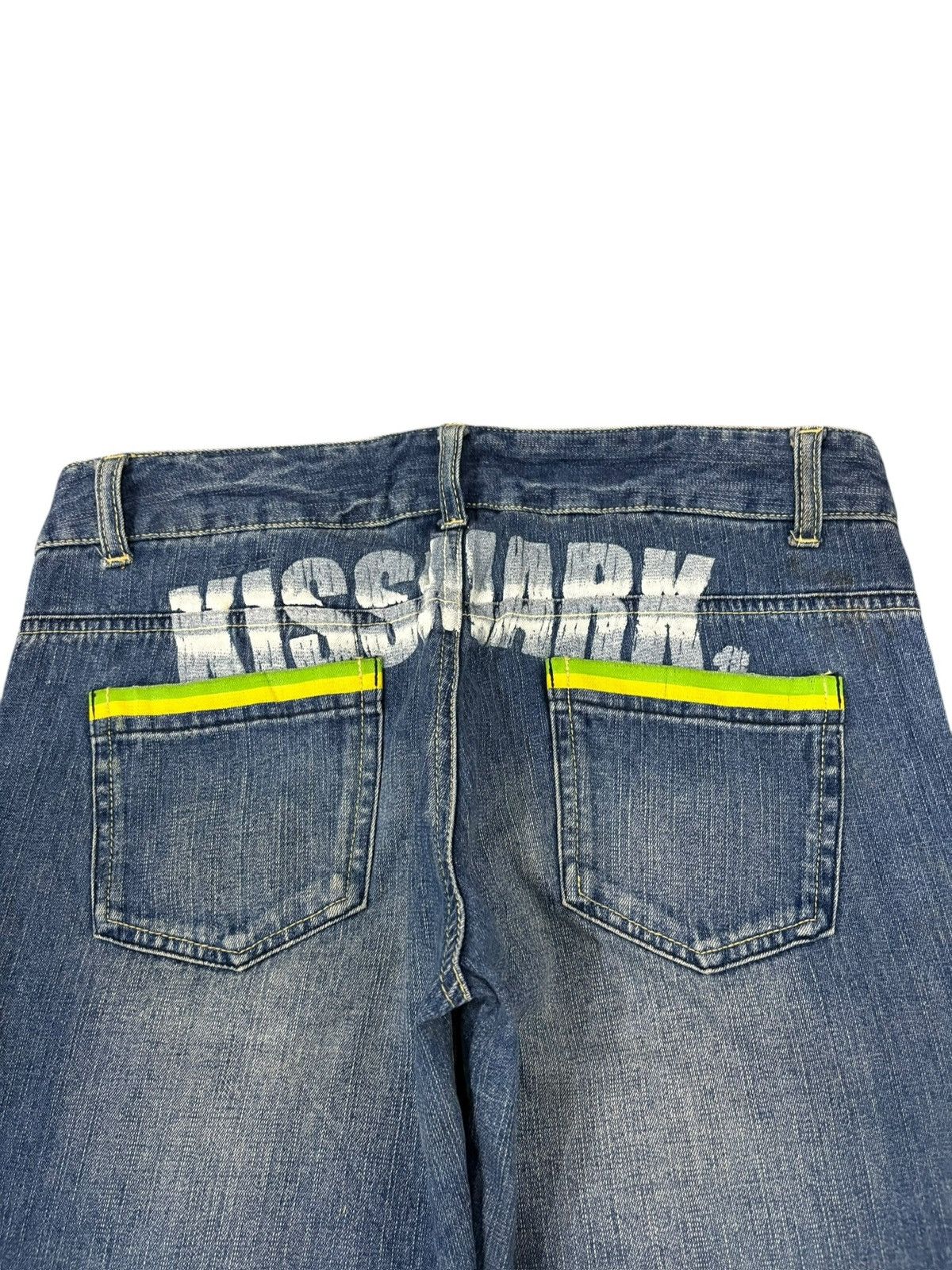 Hysteric Glamour Vintage Japanese Kissmark Distress Low Rise Flare Jeans Size 32" / US 10 / IT 46 - 4 Thumbnail