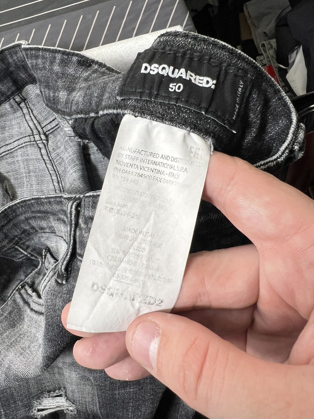 Dsquared2 Dsquared2 Distressed Grey Slim Jeans Y2K Size US 34 / EU 50 - 11 Thumbnail