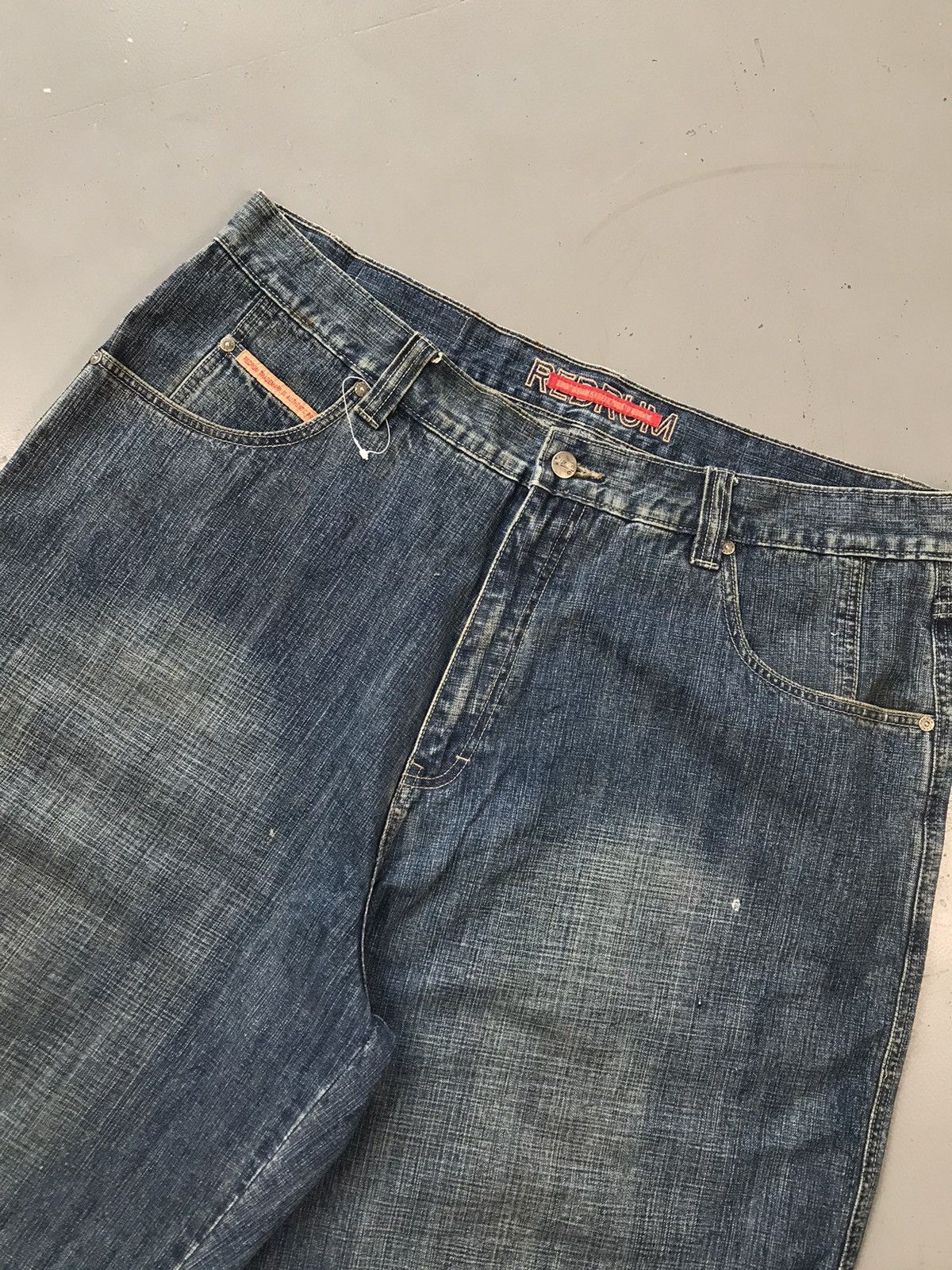 Redrum Dogpound × Southpole × Vintage Vintage red rum bluza HipHop denim jort Size US 40 / EU 56 - 4 Thumbnail