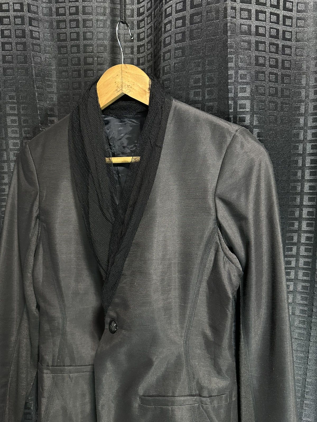 Rick Owens Drkshdw rick owens ss15'faun' mesh lapel blazer Size M / US 6-8 / IT 42-44 - 3 Thumbnail