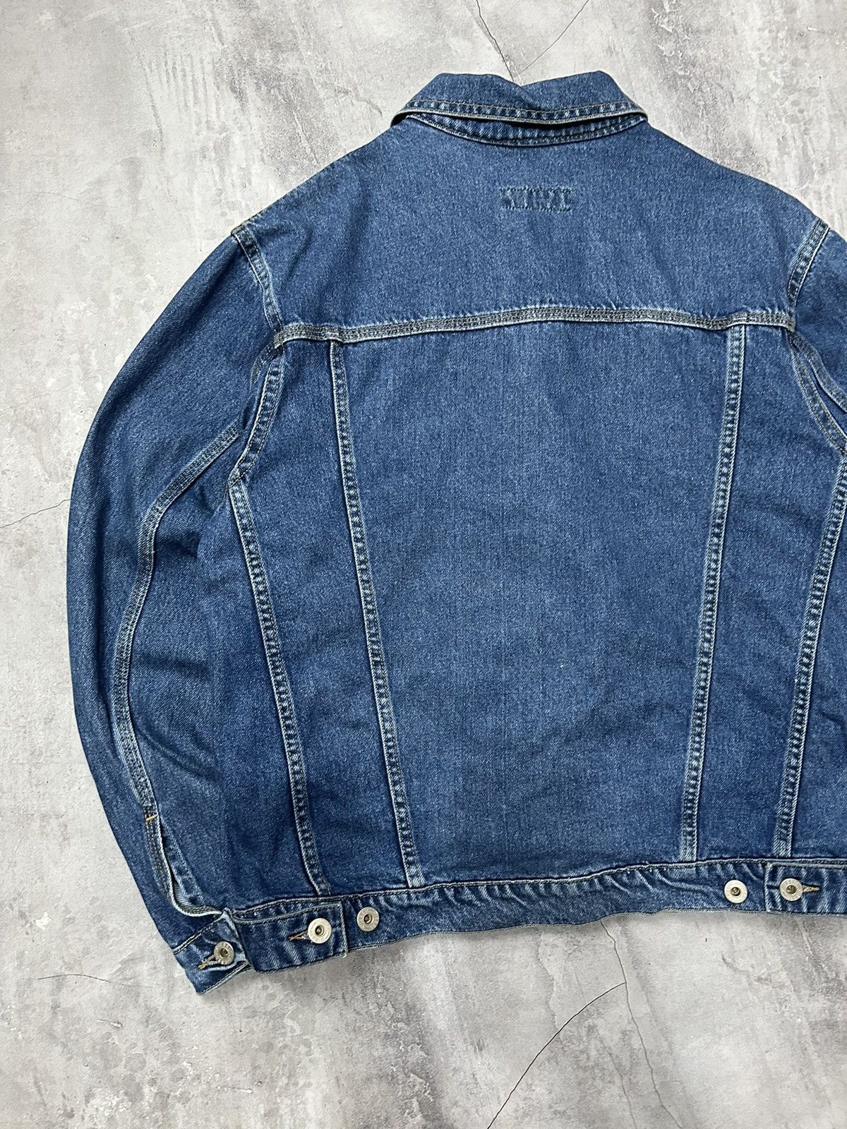Diesel × Vintage RARE Vintage Denim Distressed Biker Jacket Diesel Y2K Size US XL / EU 56 / 4 - 7 Thumbnail