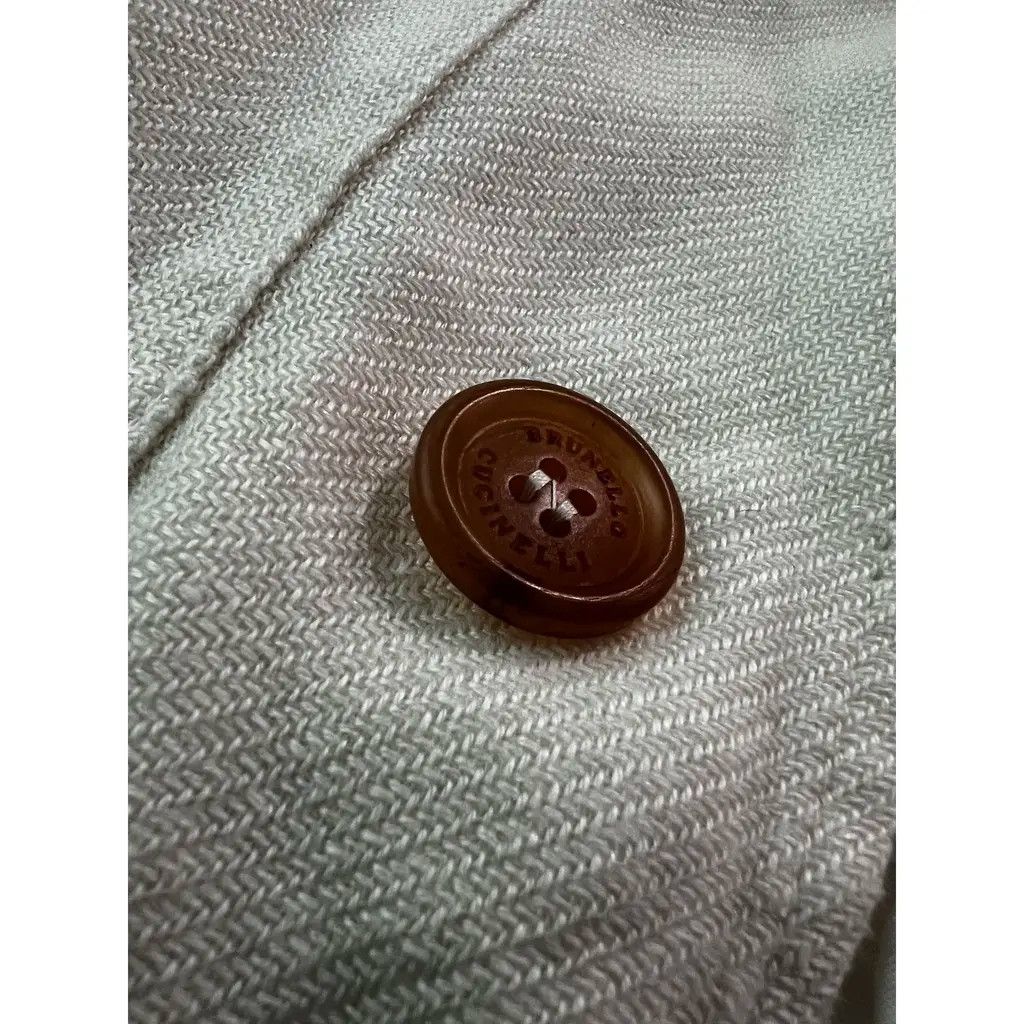 Brunello Cucinelli Brunello Cucinelli Ivory Bomber Jacket Linen Blend IT50 Size US M / EU 48-50 / 2 - 4 Thumbnail