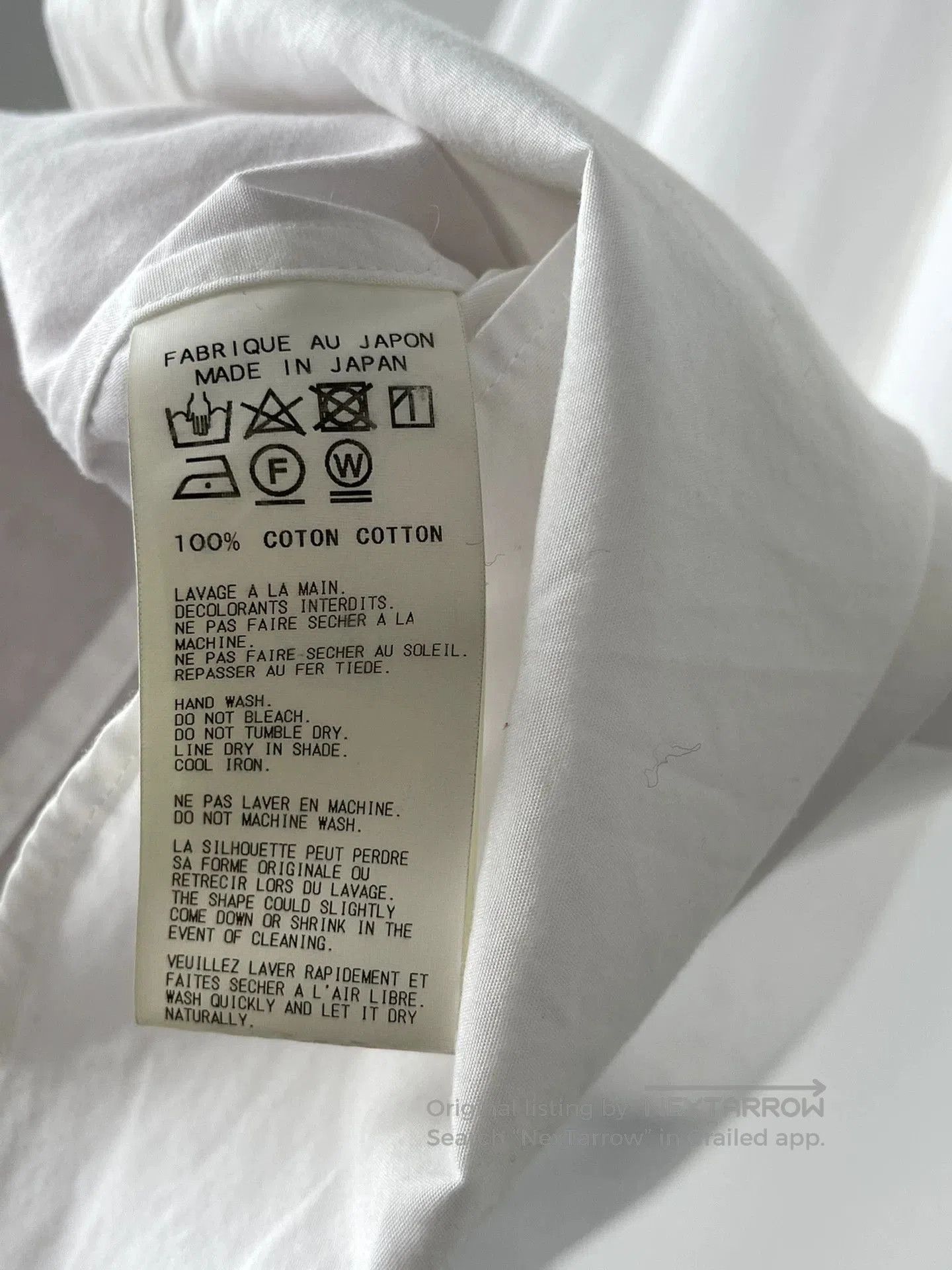 Yohji Yamamoto Yohji Yamamoto 17ss Asymmetrical Collar White Shirt. Size US XL / EU 56 / 4 - 5 Thumbnail