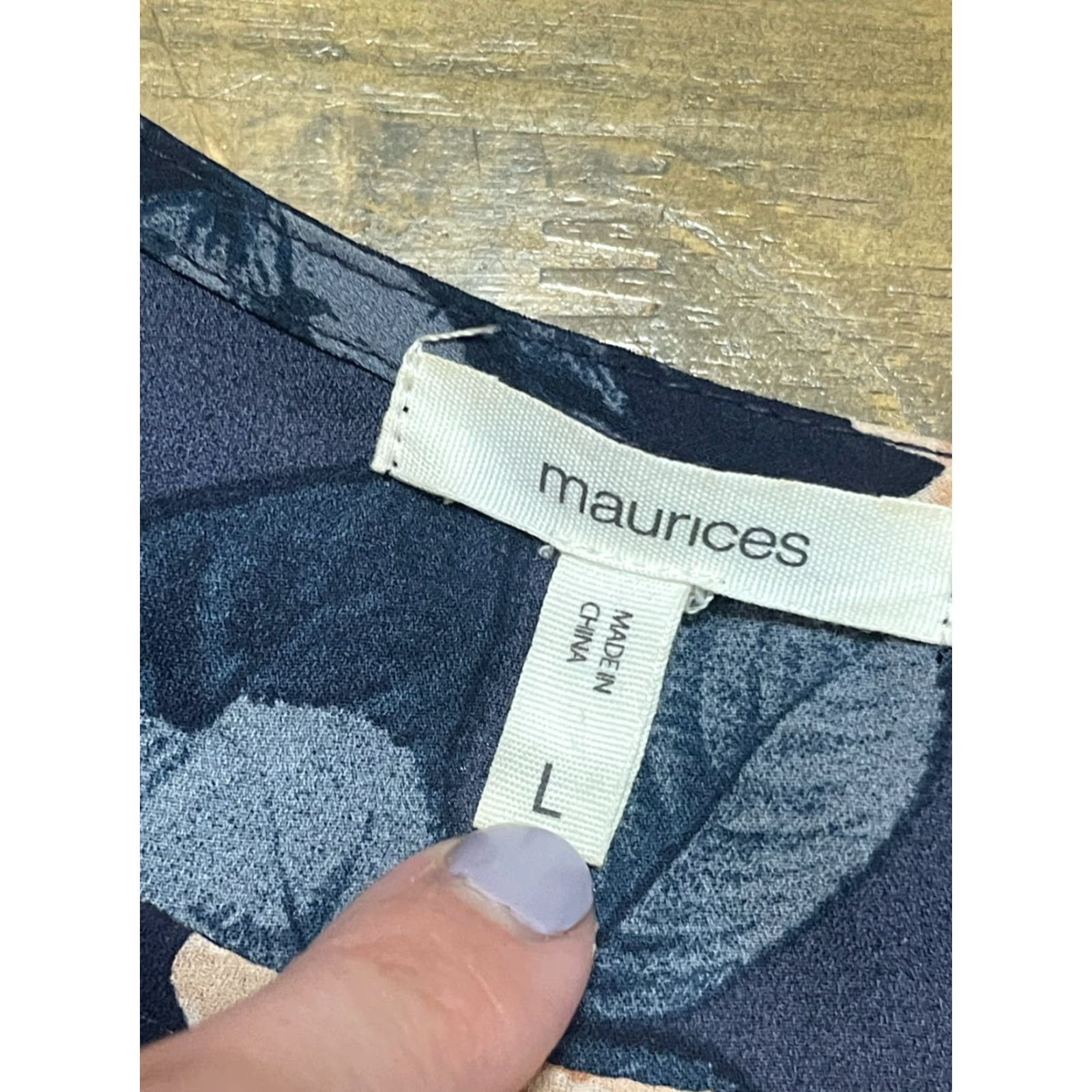 Vintage Maurices Blouse Women's Large Purple Floral Long Sleeve Pullover Casual Regular Size L / US 10 / IT 46 - 5 Thumbnail