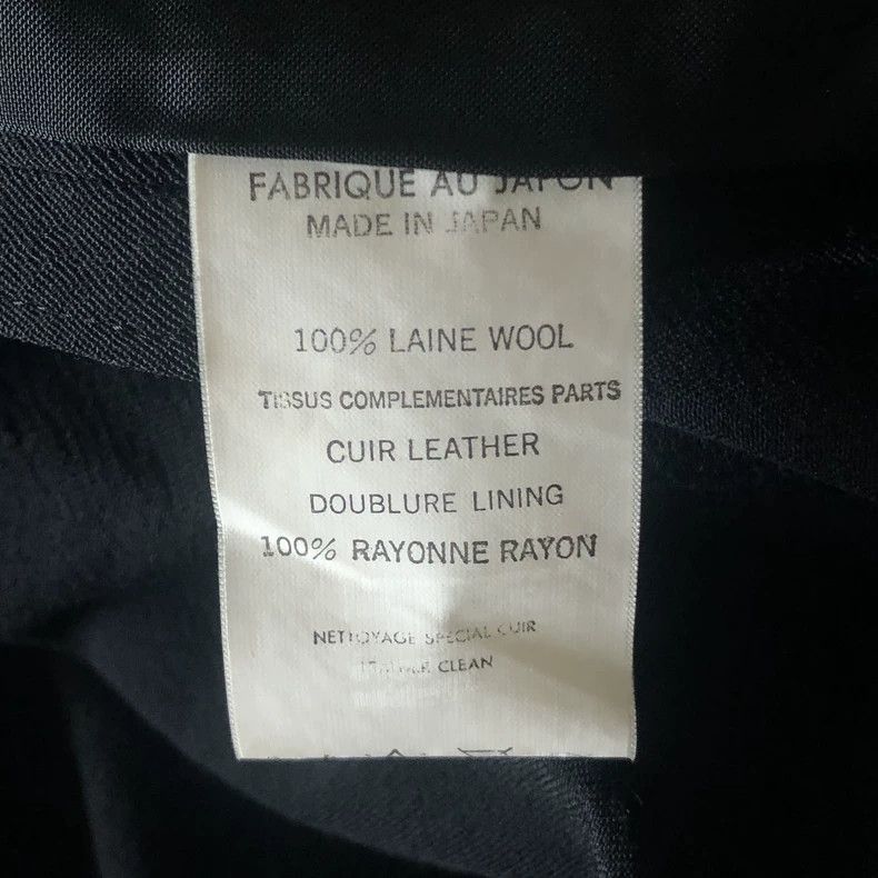 Yohji Yamamoto Yohji Yamamoto Yohji Yamamoto Black Blazer with Leather Po Size US S / EU 44-46 / 1 - 8 Thumbnail