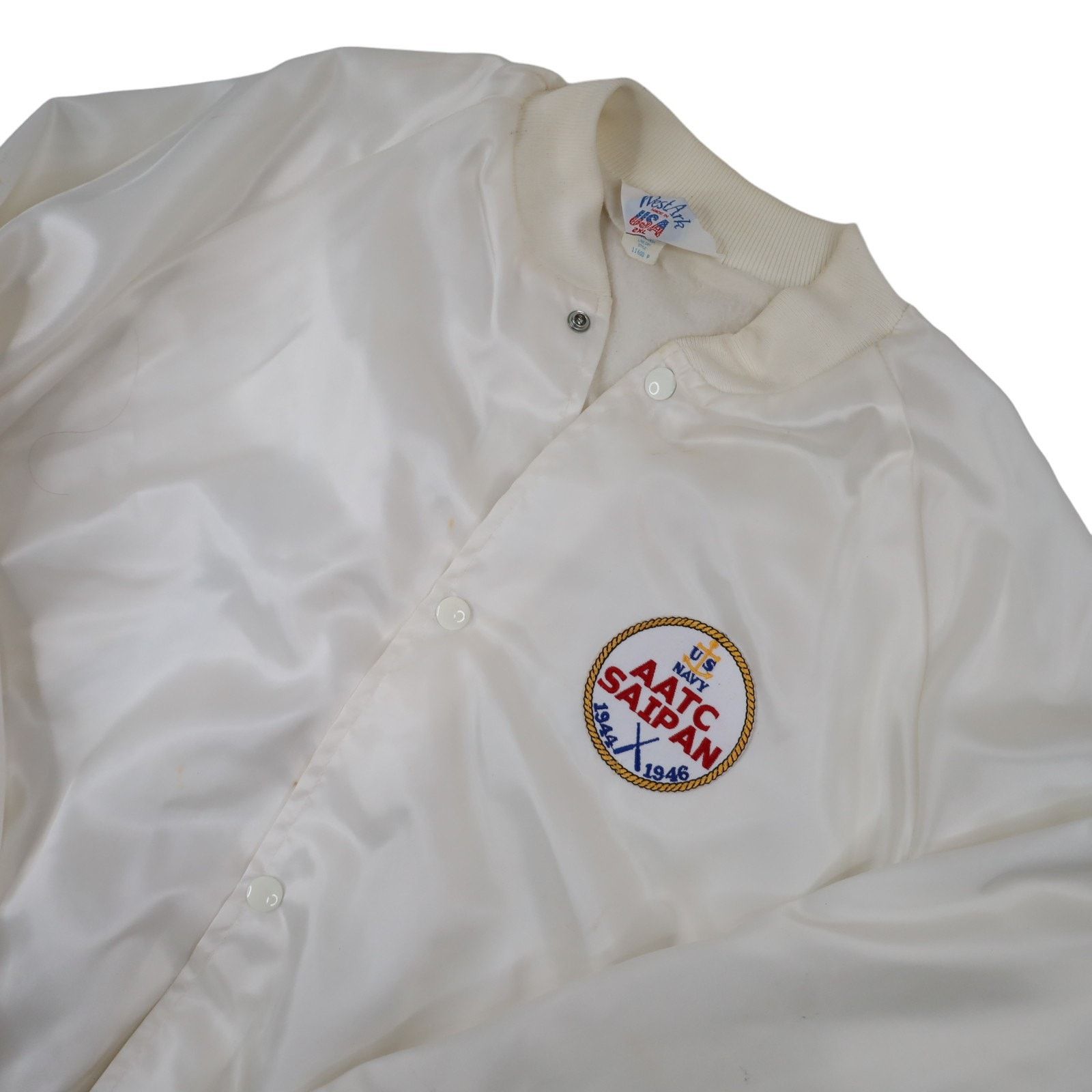 Vintage Vintage USNTS US Navy Fightin Blue Jackets Satin Jacket Size US XXL / EU 58 / 5 - 3 Thumbnail