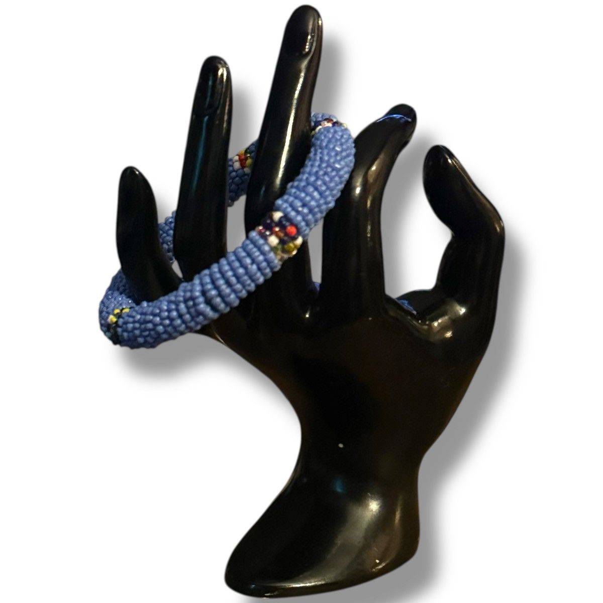 Other Blue African Maasai beaded bangle bracelet Size ONE SIZE - 3 Thumbnail