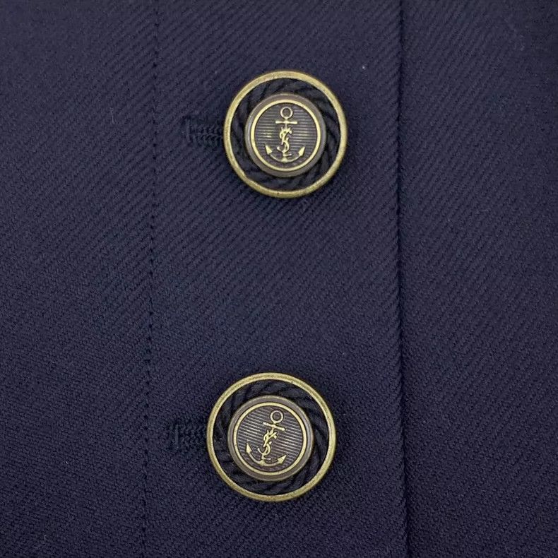 Saint Laurent Paris Saint Laurent Paris size M Dark blue wool double-breasted Size 23" - 5 Thumbnail