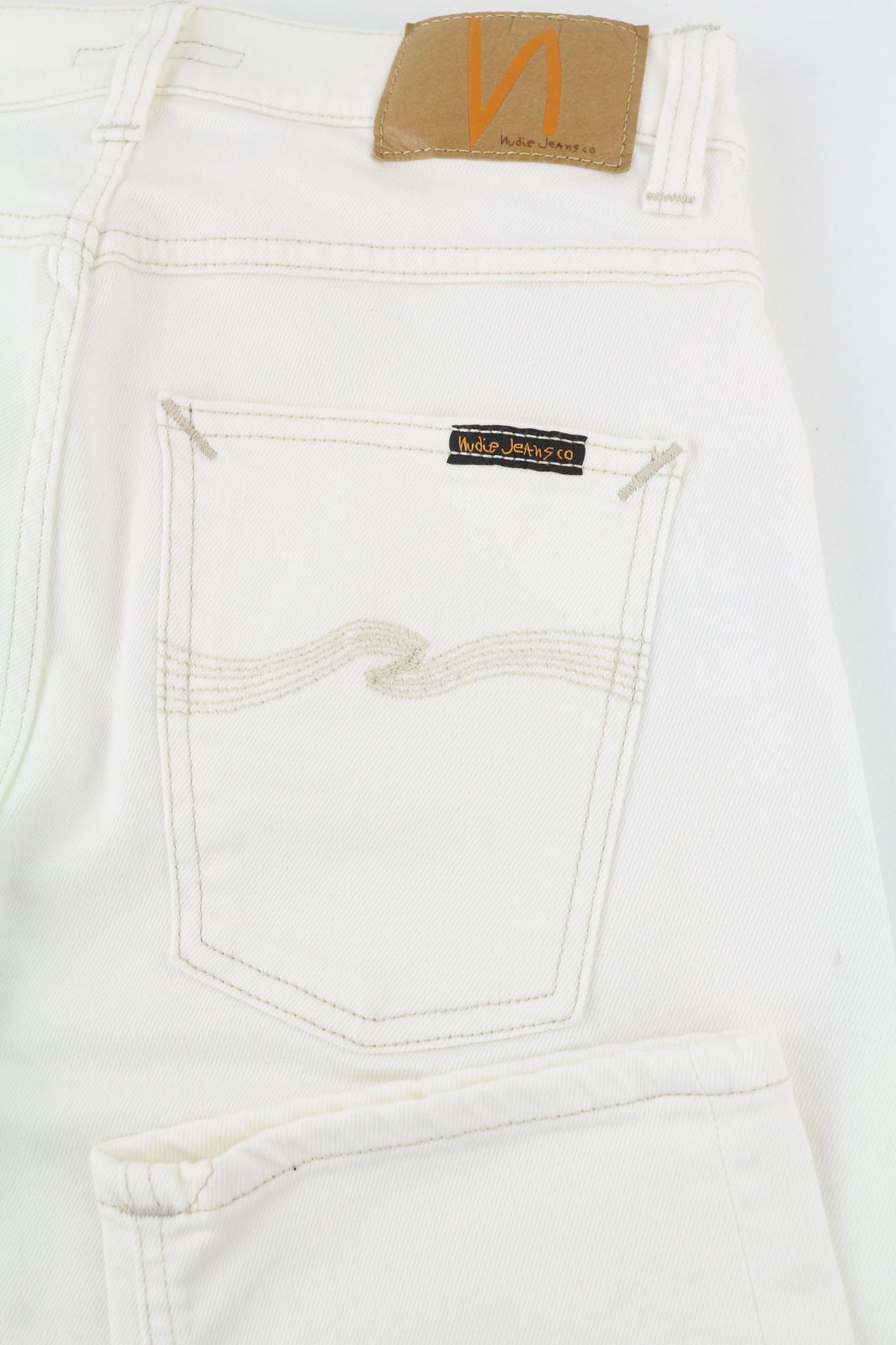 Nudie Jeans SLEEPY SIXTEN W26/L30 Relaxed Ecru Jeans 80601 Size 26" / US 2 / IT 38 - 5 Thumbnail