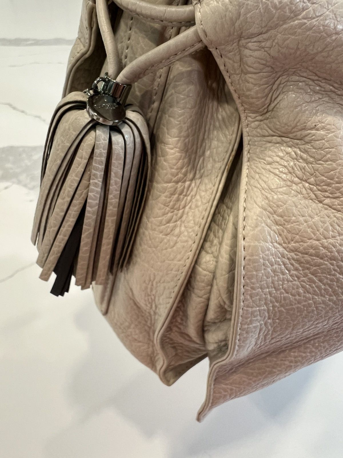 Loewe Loewe Vintage Pebbled Leather Tassel Shoulder Bag Size ONE SIZE - 5 Thumbnail