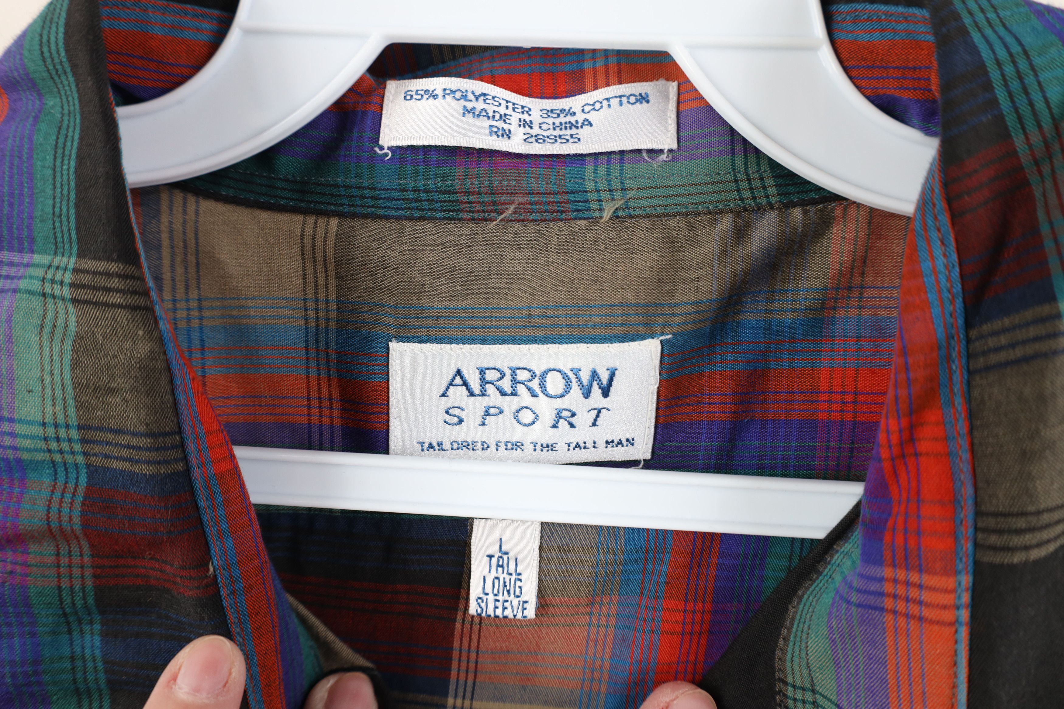Vintage Vintage 70s 80s Streetwear Button Shirt Rainbow Plaid Size US L / EU 52-54 / 3 - 8 Thumbnail