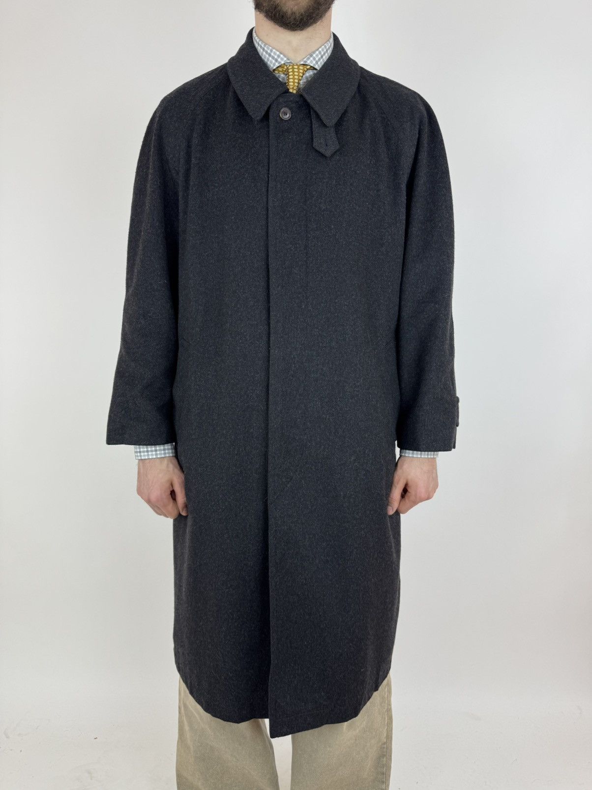 Schneiders SCHNEIDERS Wool Coat Vintage Long Trench Peacoat Coat 54/2XL Size US XXL / EU 58 / 5 - 4 Thumbnail