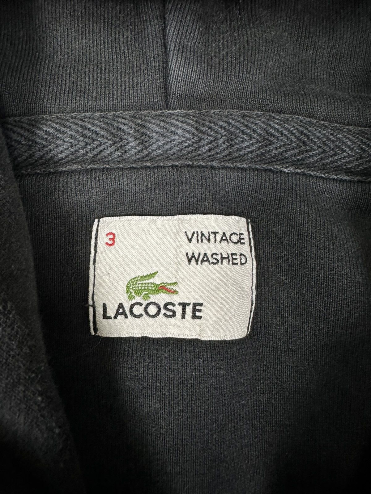 Lacoste Lacoste All Black Zipper Faded Washed Hoodie Z303 Size US M / EU 48-50 / 2 - 9 Thumbnail