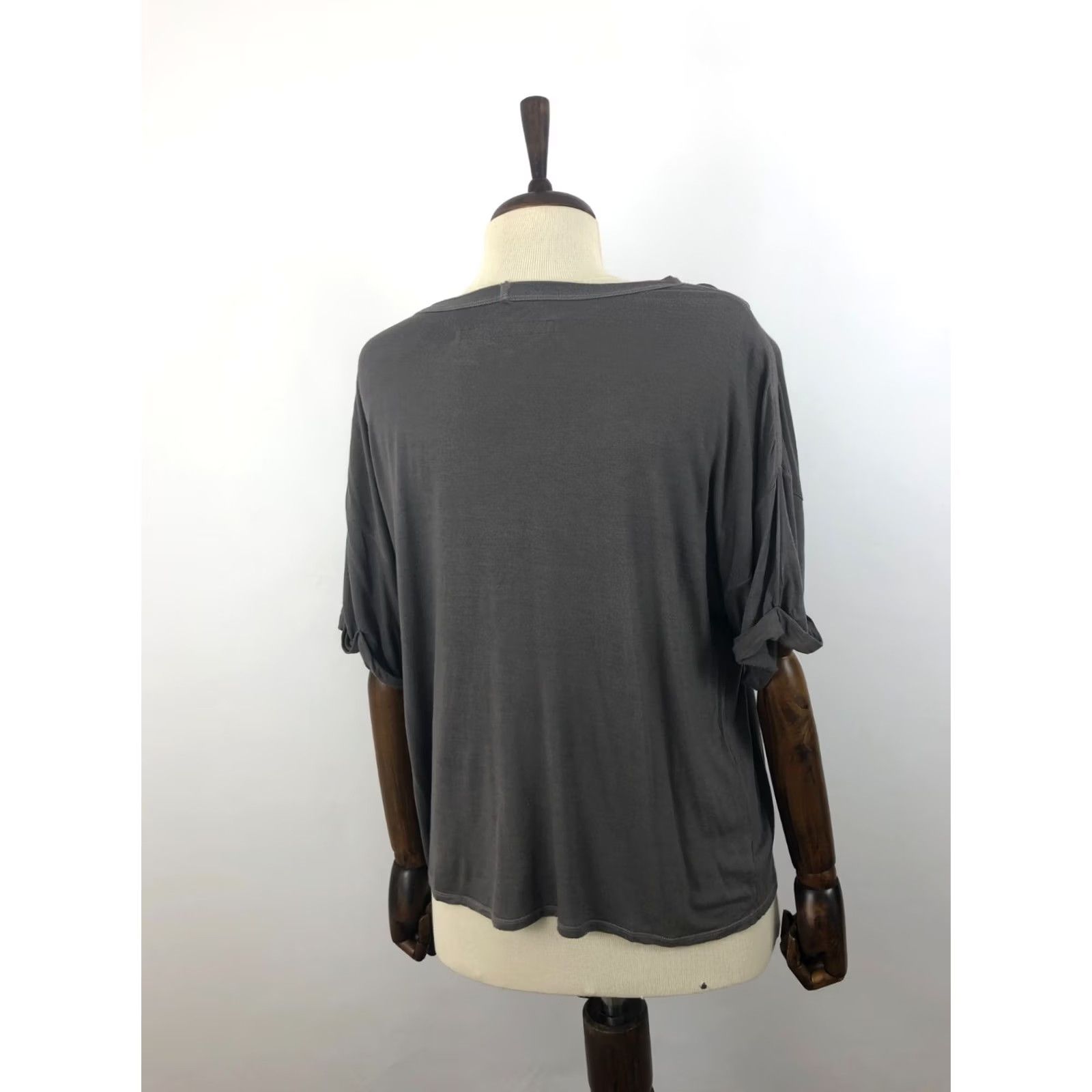 Enza Costa Enza Costa Top Womens M Gray Rayon Women Size Hand Made Size M / US 6-8 / IT 42-44 - 3 Thumbnail